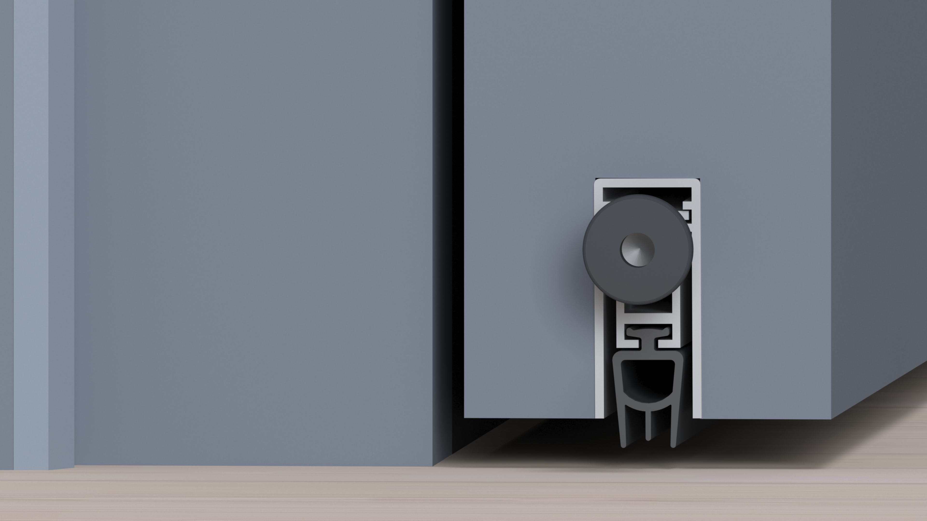 Автоматический дверной умный порог, длина 820 мм, в паз 12x27 мм. Рис. 2