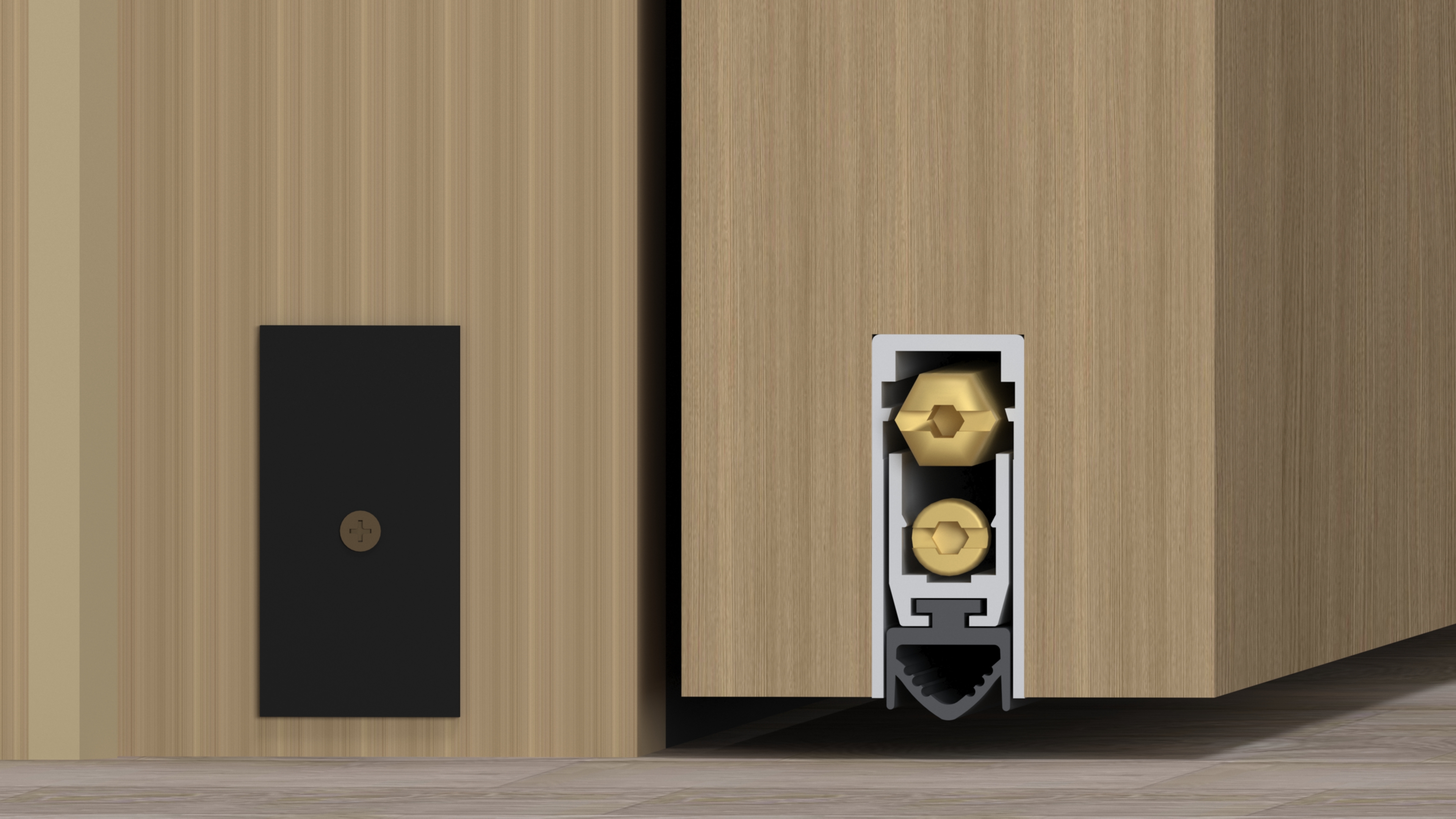 Автоматический дверной умный порог, длина 930 мм, в паз 12x28.5 мм. Рис. 2