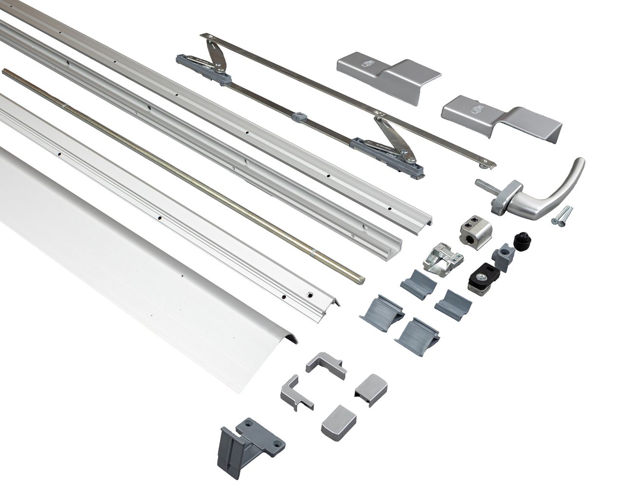 Комплект направляющих+ручка PTS-160 кг.2000мм, серебро - ШСФ 600-900