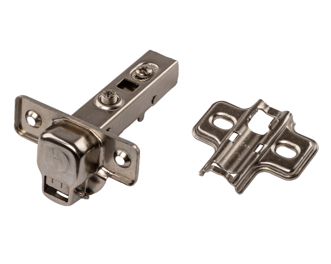 Петля накладная Clip-On с доводчиком, 84 гр, с монтажной планкой H=2 мм в сборе, под саморез, 45 мм, 35 мм чашка. Рис. 3