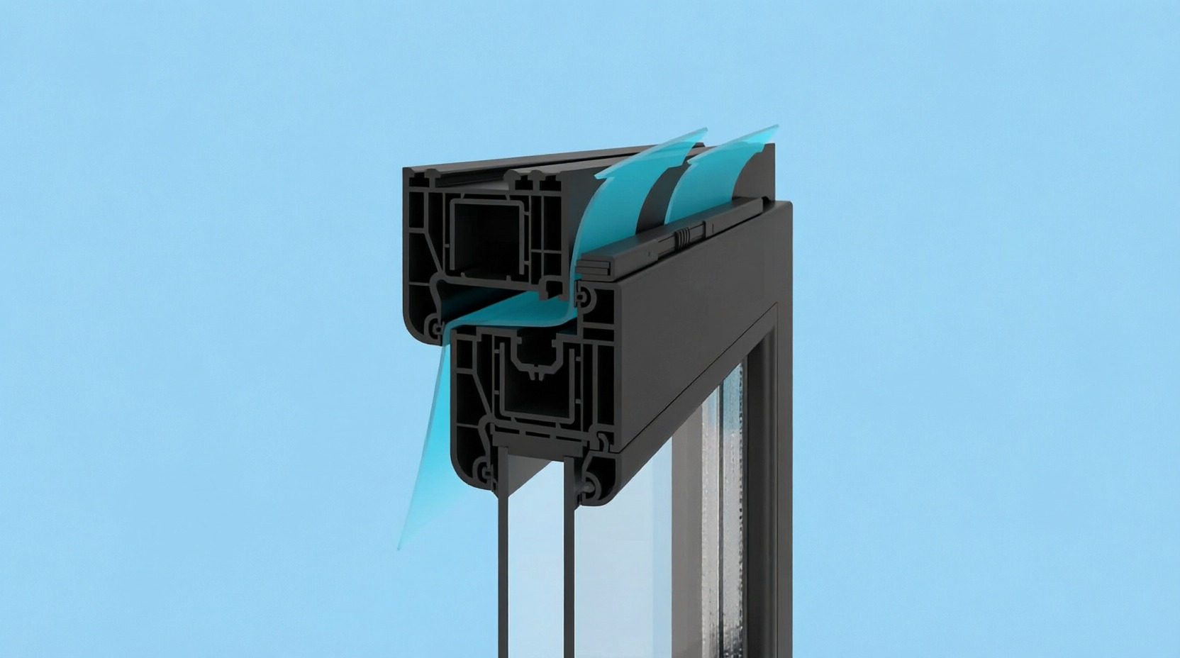 Клапан вентиляционный Air-Box Comfort MINI, черный, уплотнитель черный