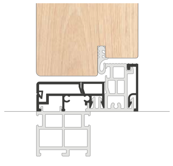 Профиль-порог АЛЮСТАРТ, с термовставкой, алюминий анодированный, серебристый. Рис. 2