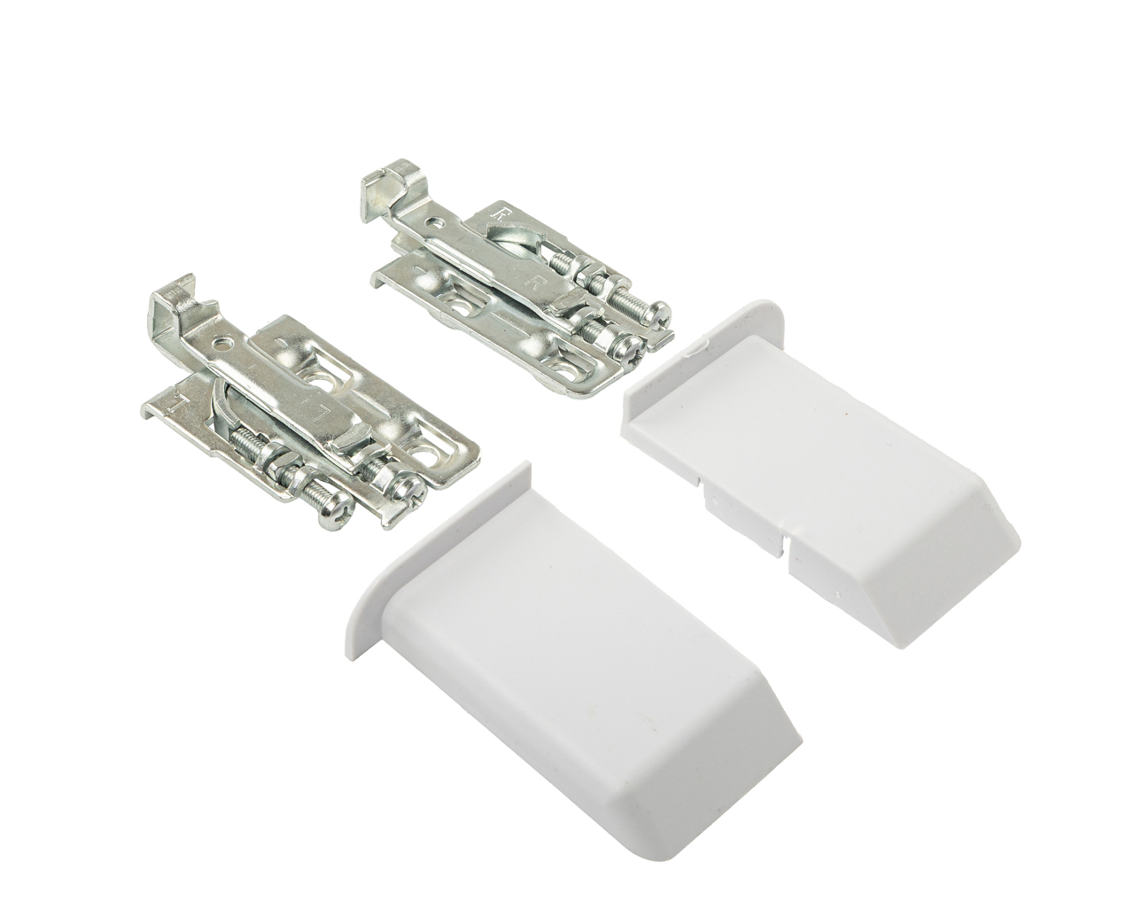 Комплект навесов FIRMAX L+R, в комплекте с белыми заглушками L+R. Рис. 3 Комплект навесов FIRMAX L+R, в комплекте с белыми заглушками L+R. Рис. 3