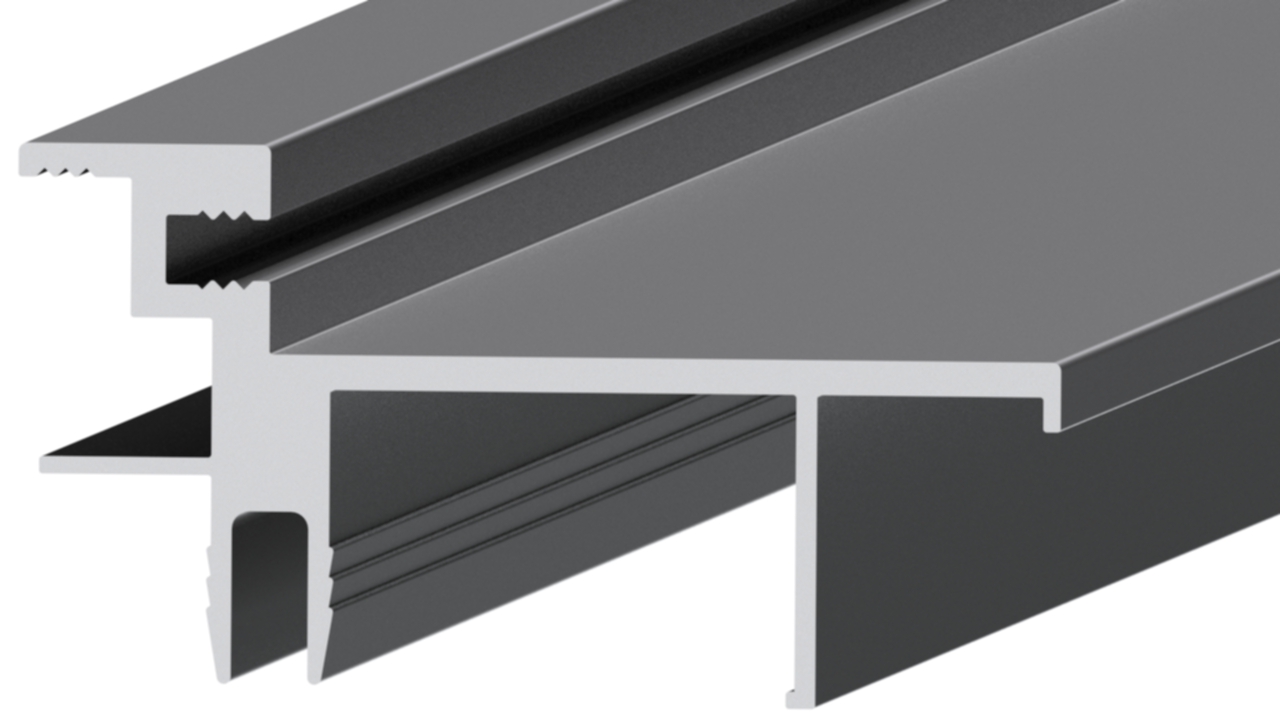 Профиль дверной коробки К.60, алюминий, L=5300 мм, анодированный черный.. Рис. 1 Профиль дверной коробки К.60, алюминий, L=5300 мм, анодированный черный.. Рис. 1