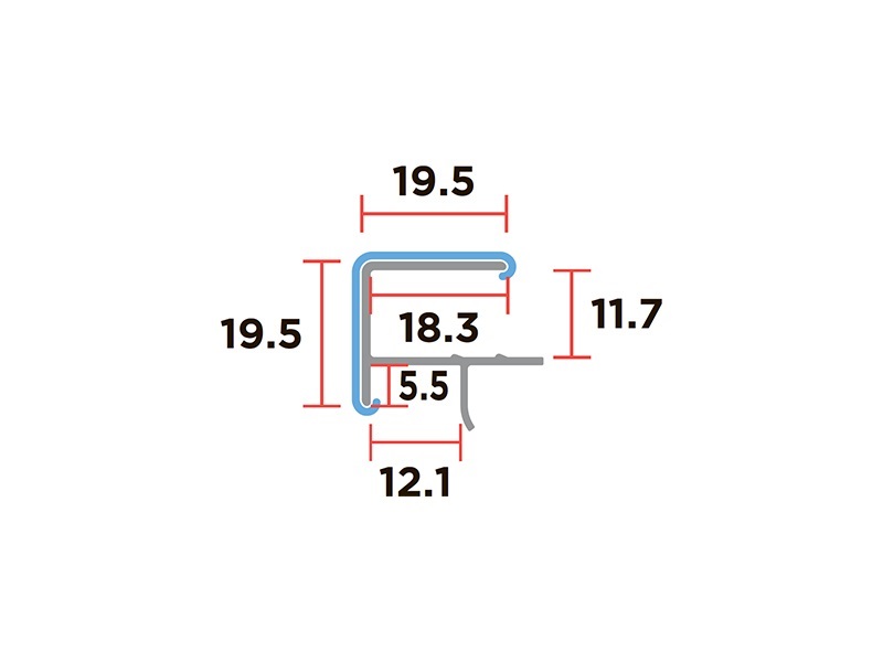 (135350S/SF01) Элемент соединит. угловой д/цоколя, 90°, H=100 мм, алюм.. Рис. 2