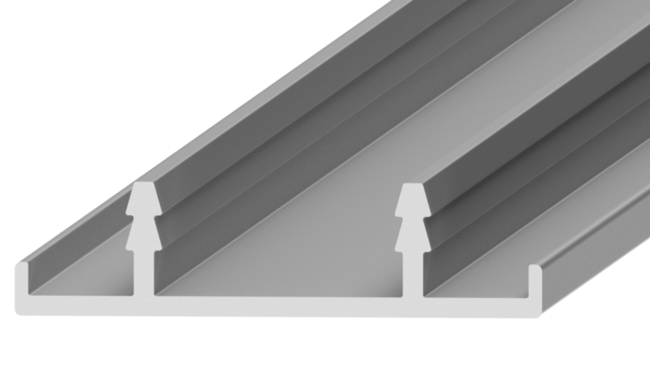 Профиль кромка дверного полотна, алюминий, L=6100 мм, серебро. Рис. 1