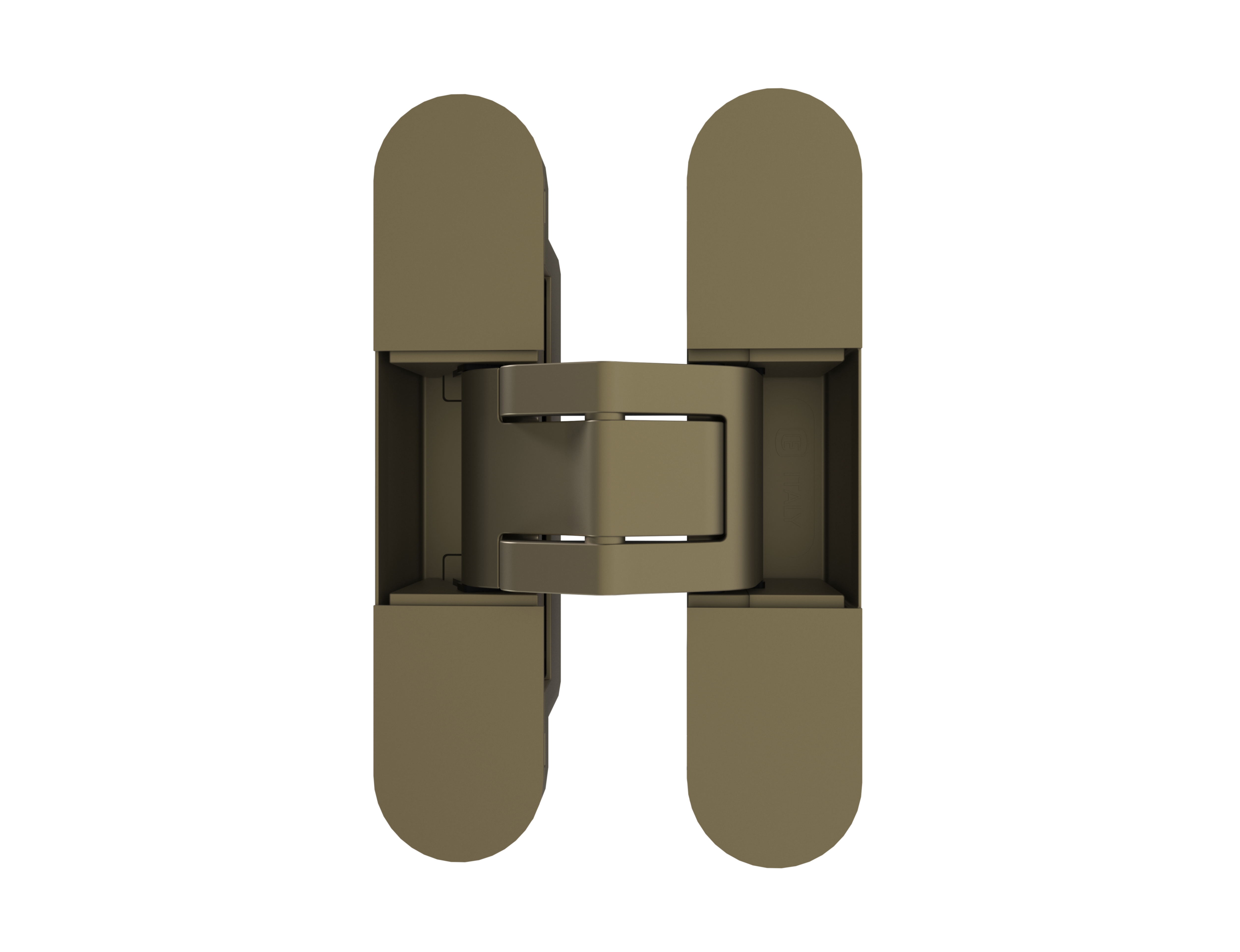 (1 кор.=2 петли) Петля скрытая ELEMENTIS, серия ITALY, универсальная, 3D, 120x27 мм, 60 кг, цамак, цвет  античная бронза. Рис. 2