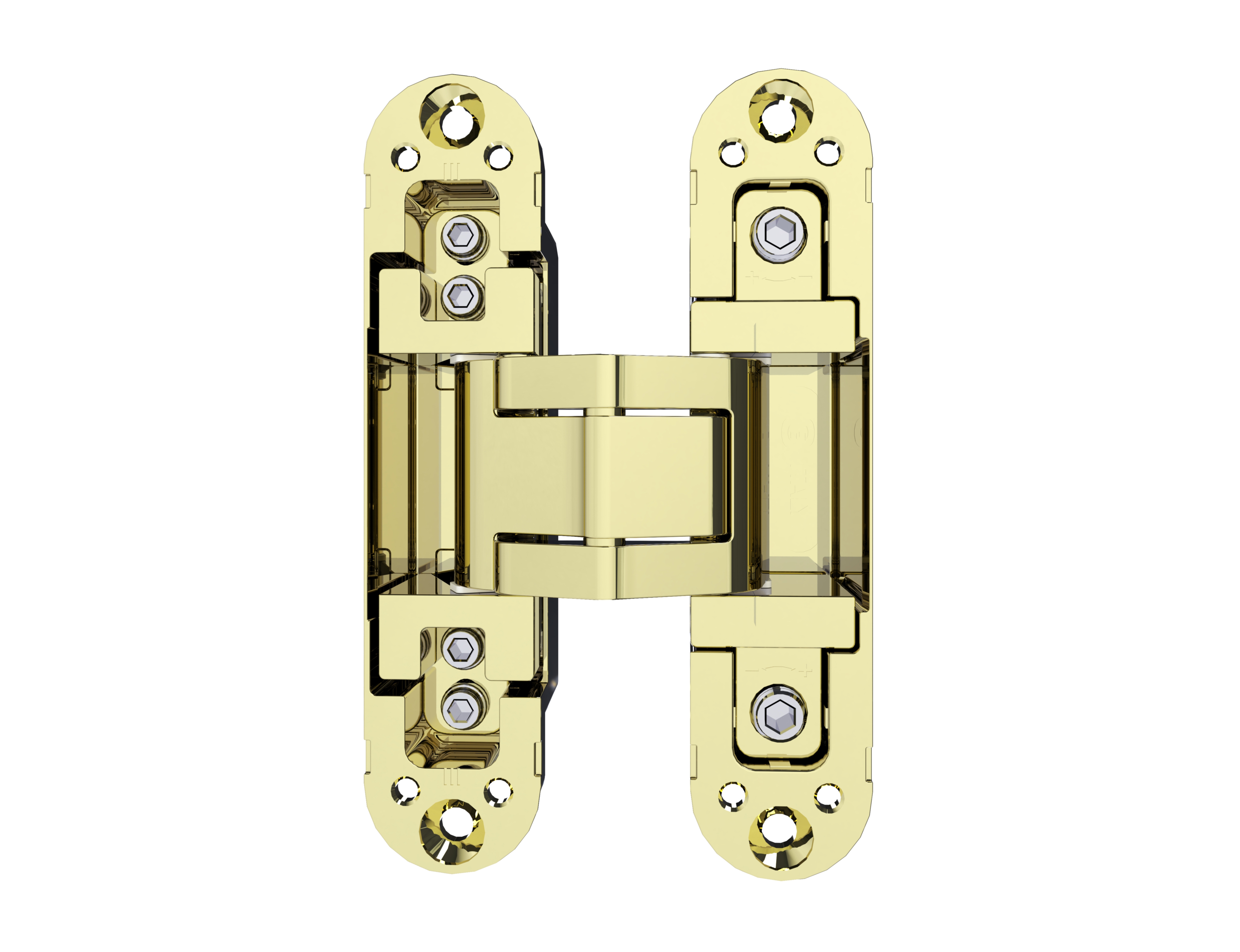 (1 кор.=2 петли) Петля скрытая ELEMENTIS, серия ITALY, универсальная, 3D, 120x27 мм, 60 кг, цамак, цвет золото полированное. Рис. 3 (1 кор.=2 петли) Петля скрытая ELEMENTIS, серия ITALY, универсальная, 3D, 120x27 мм, 60 кг, цамак, цвет золото полированное. Рис. 3