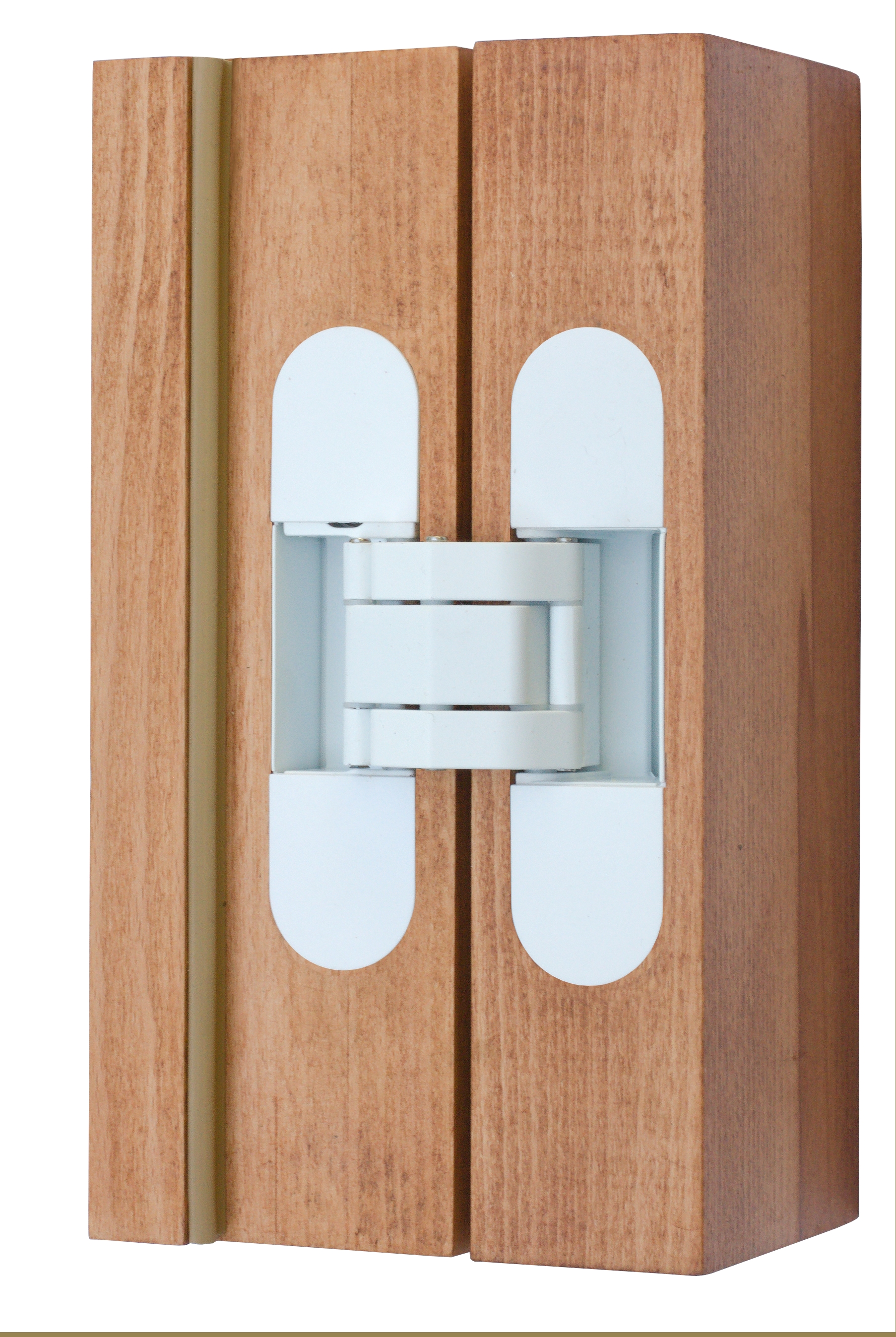 (1 кор.=2 петли) Петля скрытая ELEMENTIS, универсальная, 3D, 120x30 мм, 50 кг, цамак, белая матовая,. Рис. 2