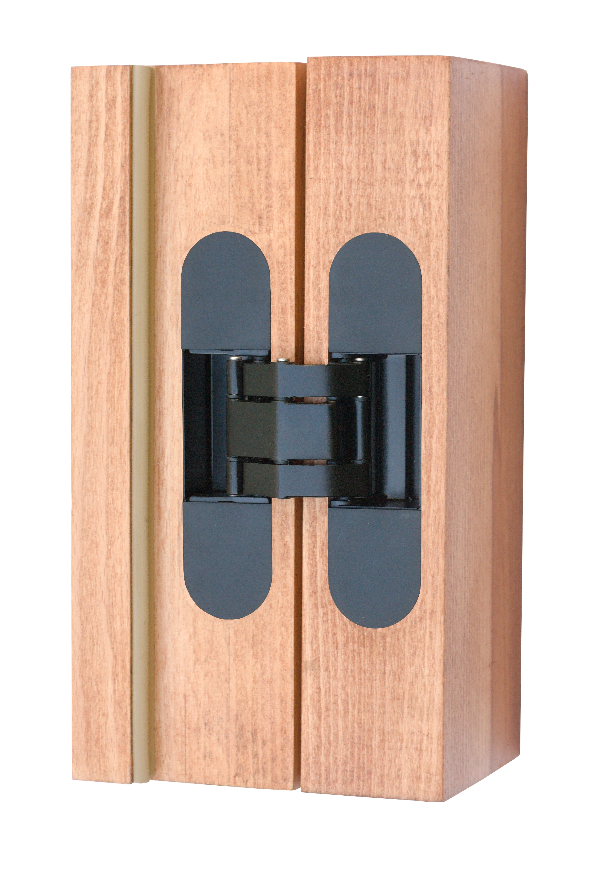 (1 кор.=2 петли)) Петля скрытая ELEMENTIS, универсальная, 3D, 120x30 мм, 50 кг, цамак, черная матовая,. Рис. 2