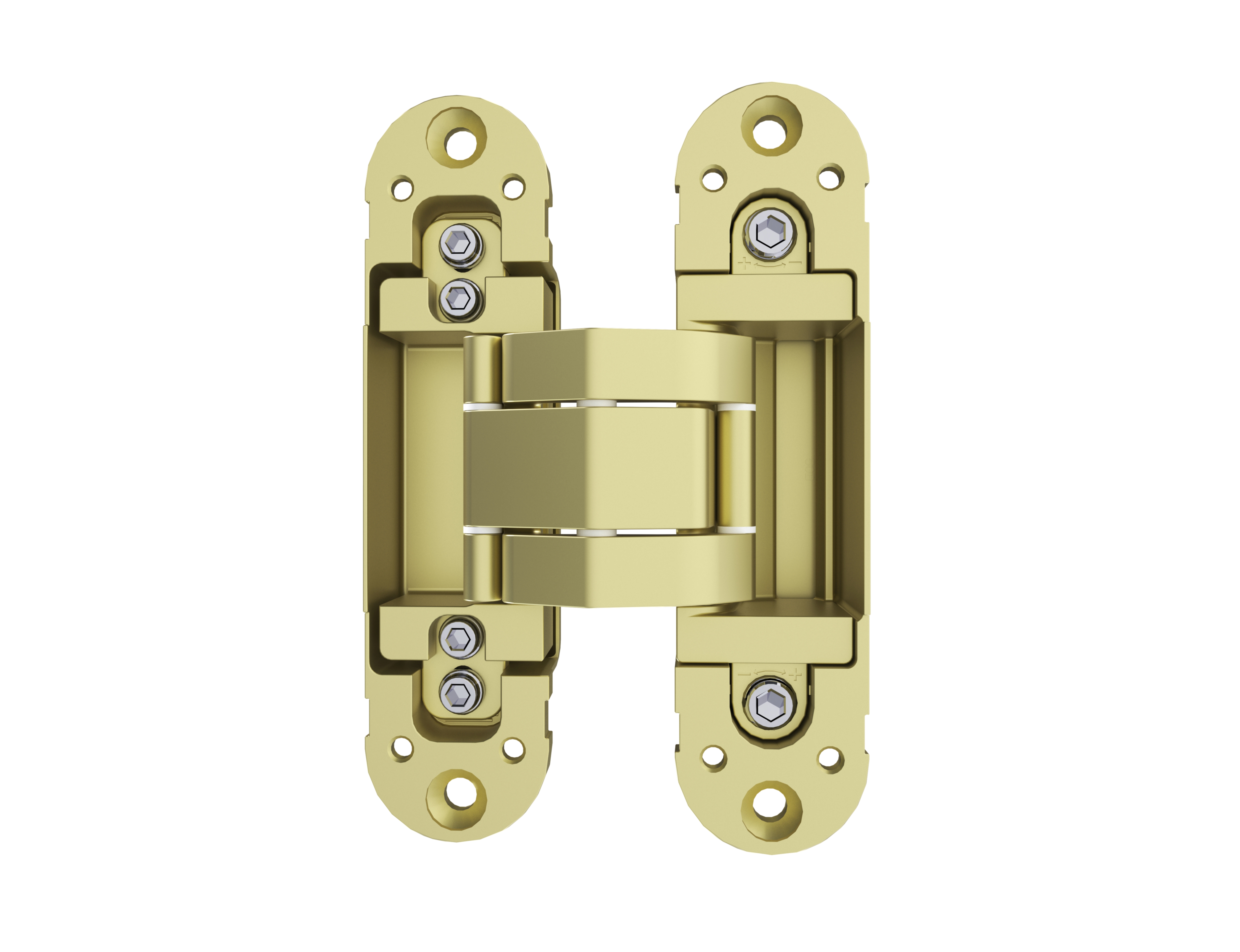 (1 кор.=2 петли) Петля скрытая ELEMENTIS, универсальная, 3D, 120x30 мм, 50 кг, цамак, золото матовое. Рис. 3 (1 кор.=2 петли) Петля скрытая ELEMENTIS, универсальная, 3D, 120x30 мм, 50 кг, цамак, золото матовое. Рис. 3