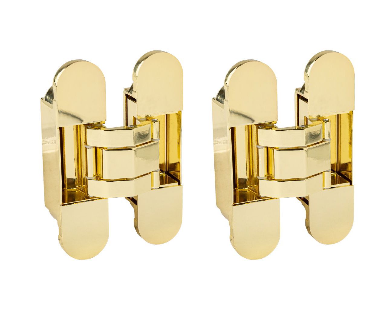 (1 кор.=2 петли) Петля скрытая ELEMENTIS, универсальная, 3D, 120x30 мм, 50 кг, цамак, золото полированное. Рис. 1 (1 кор.=2 петли) Петля скрытая ELEMENTIS, универсальная, 3D, 120x30 мм, 50 кг, цамак, золото полированное. Рис. 1