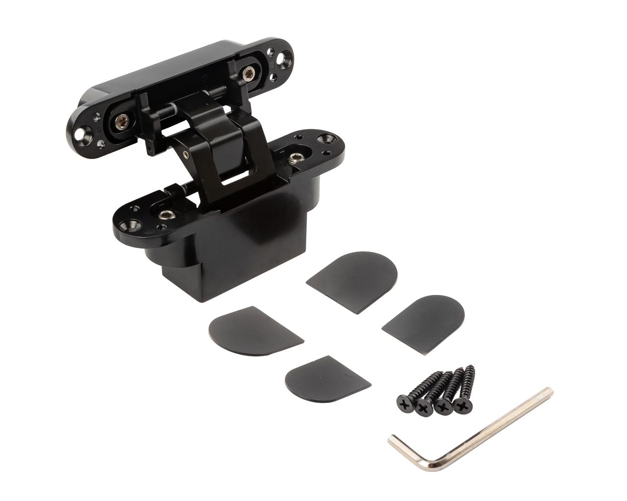 (1 кор.=2 петли) Петля скрытая ELEMENTIS, универсальная, 3D, 130x25/32 мм, 80 кг, цамак, черный матовый. Рис. 2