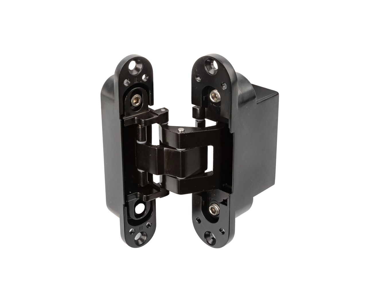 (1 кор.=2 петли) Петля скрытая ELEMENTIS, универсальная, 3D, 130x25/32 мм, 80 кг, цамак, черный матовый. Рис. 3