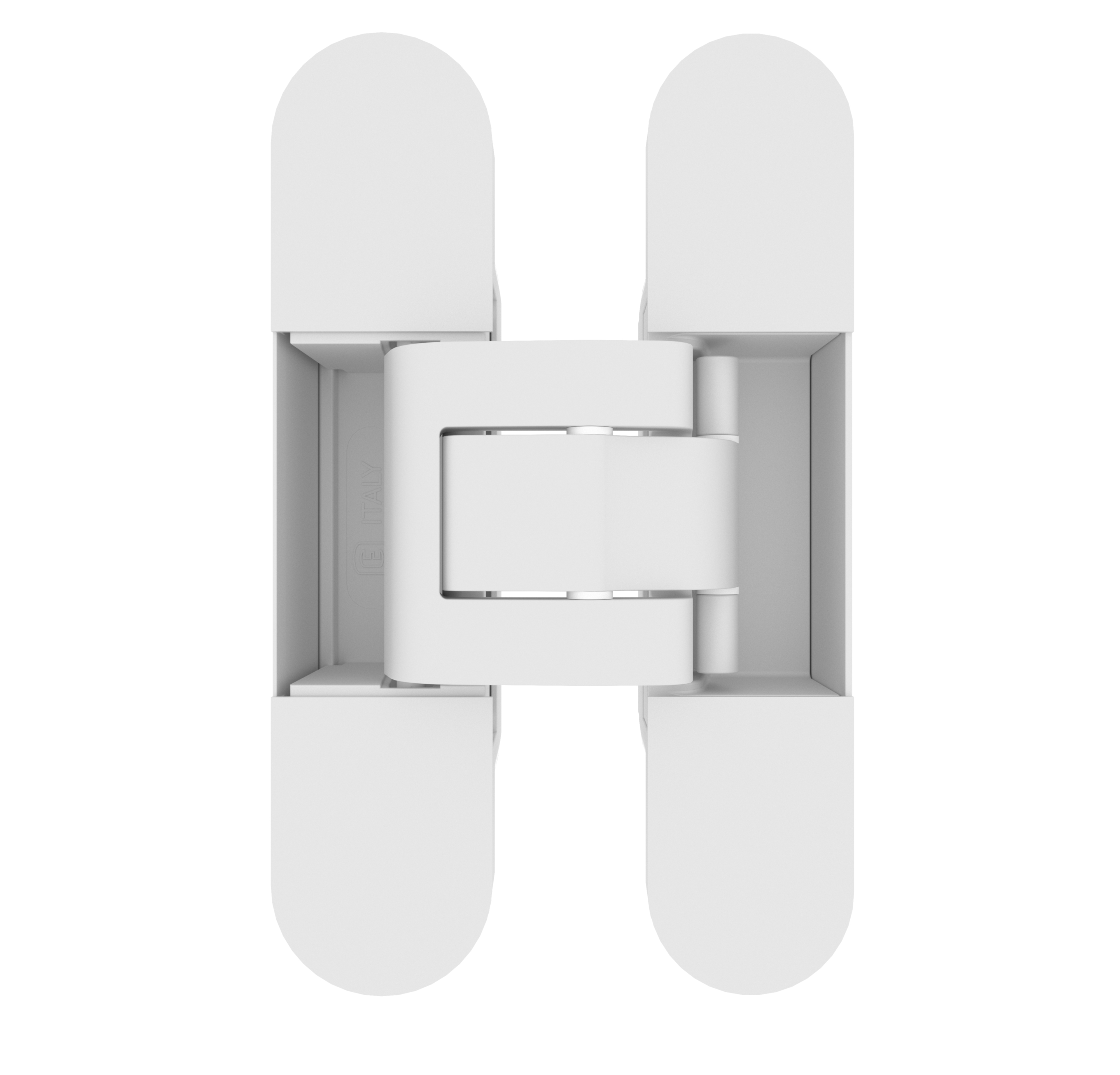 (1 кор.=2 петли) Петля скрытая ELEMENTIS, универсальная, 3D, 130x28/30 мм, 60 кг, цамак, цвет белый матовый. Рис. 2