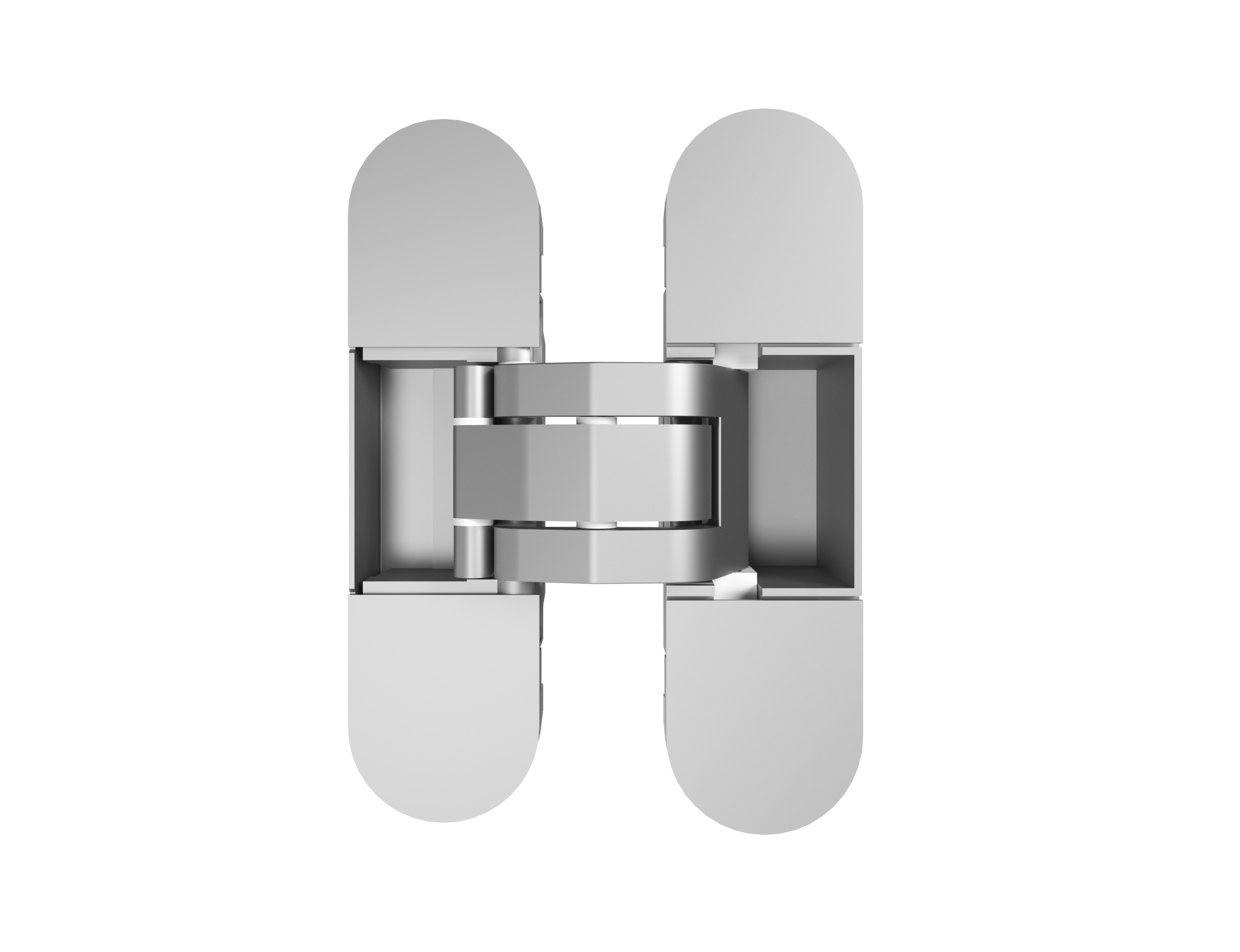 (1 коробка=2 петли) Петля скрытая ELEMENTIS, универсальная, 3D, 110x30 мм, 40 кг, цамак, металлик. Рис. 1