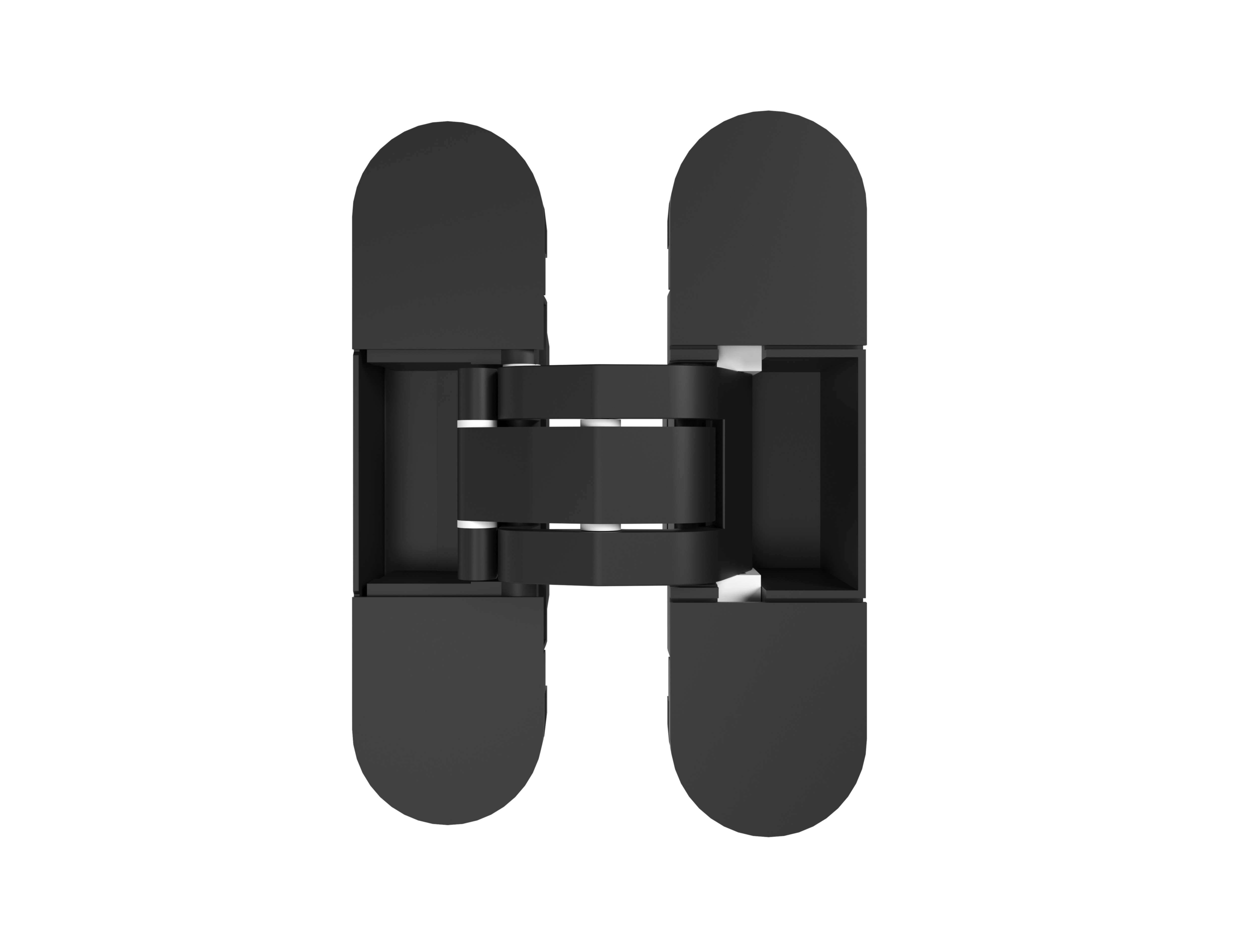 (1 коробка=2 петли) Петля скрытая ELEMENTIS, универсальная, 3D, 110x30 мм, 40 кг,цамак, черный матовый RAL 9005. Рис. 1