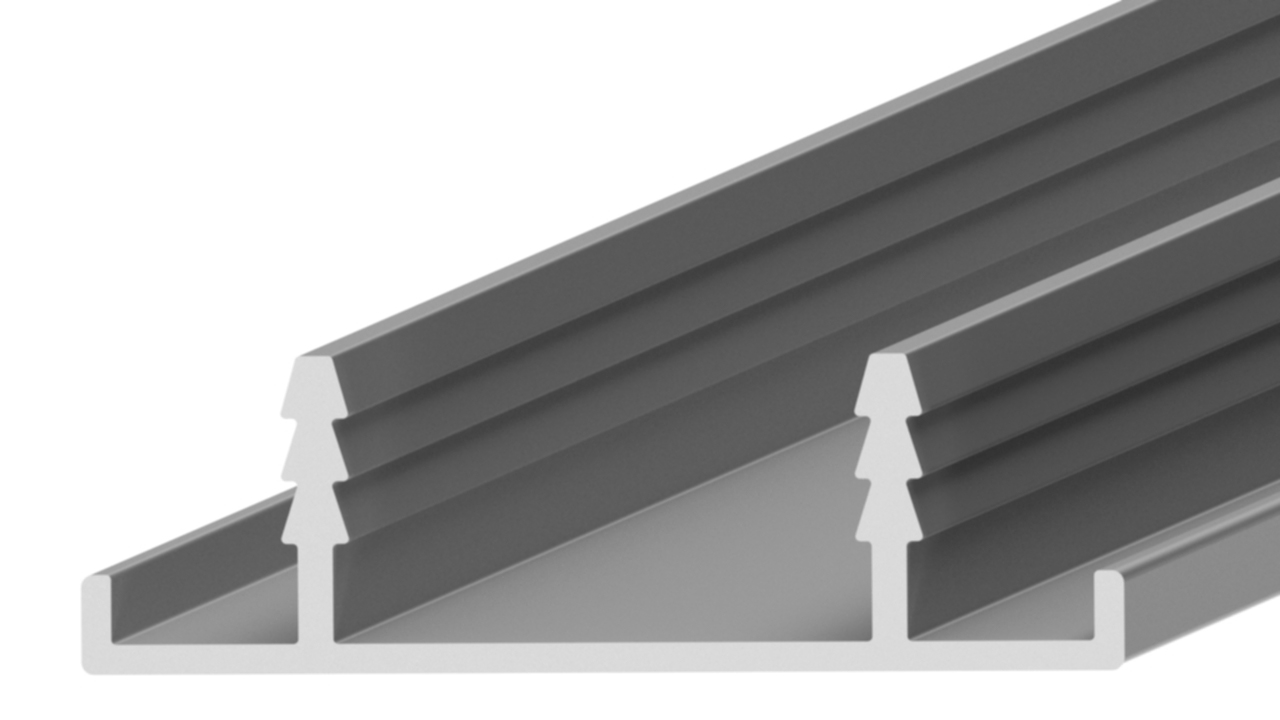 Профиль кромка 418 дверного полотна, алюминий, L=6100 мм, серебро.. Рис. 1