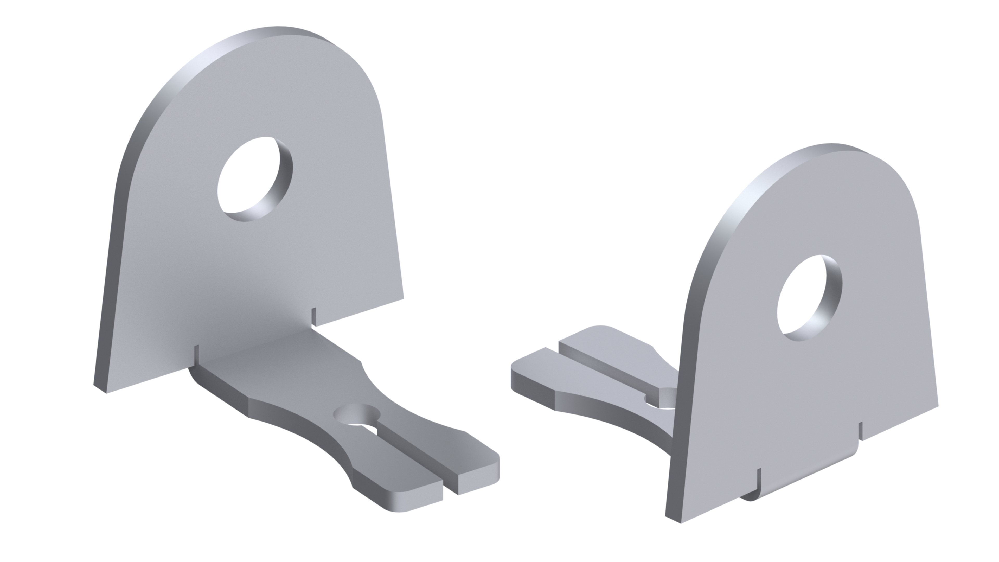 Кронштейн для крепления автоматического порога,  комплект из 2-х штук, сталь. Рис. 1