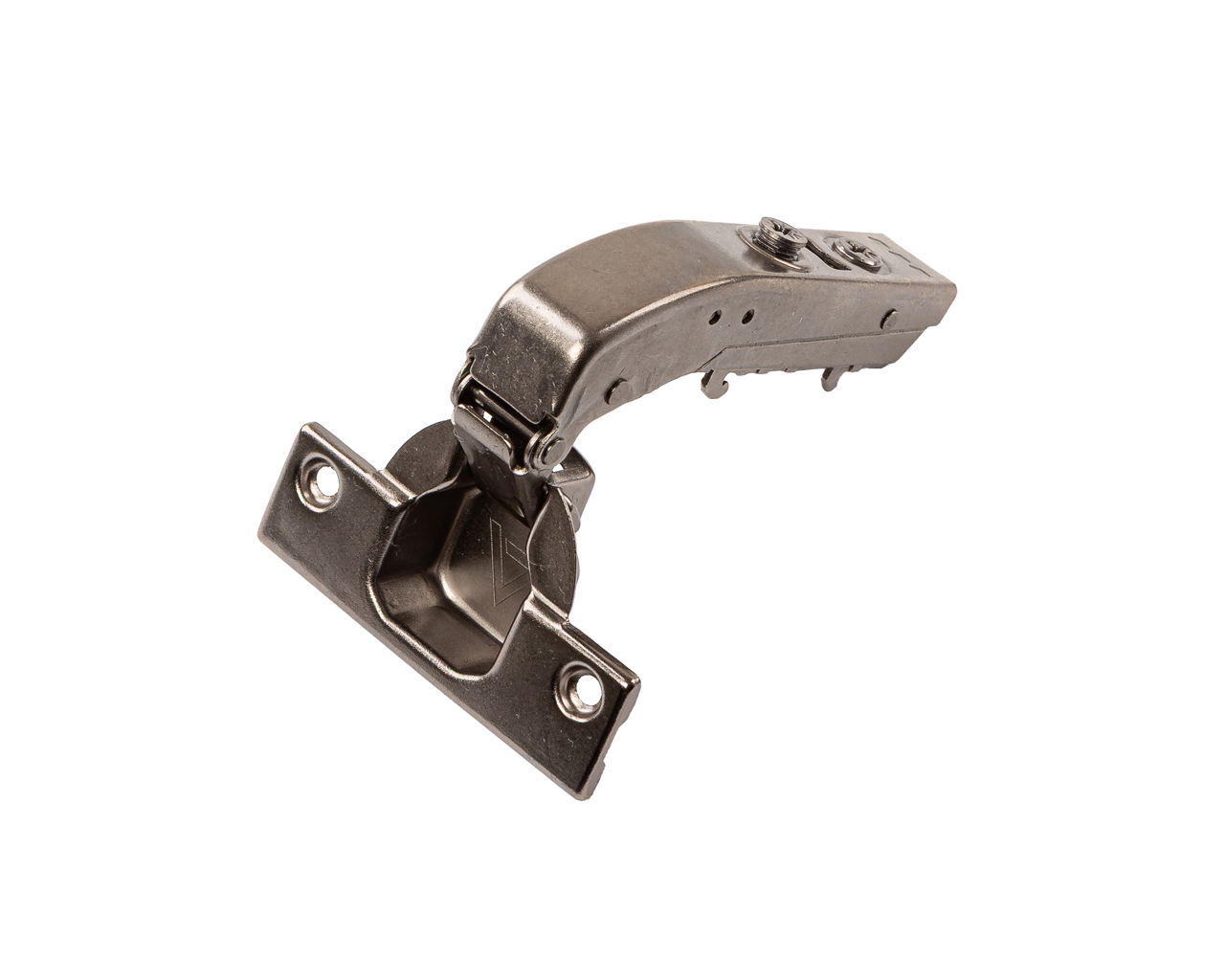 Петля для угловых дверей +90° Alphalux Titan Clip-On, без пружины, угол открывания 100°, 48мм, чашка 35 мм, титан. Рис. 1