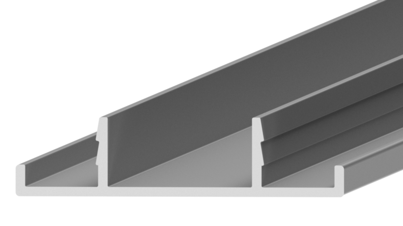 Профиль кромка дверного полотна, алюминий, L=6100 мм, серебро. Рис. 1