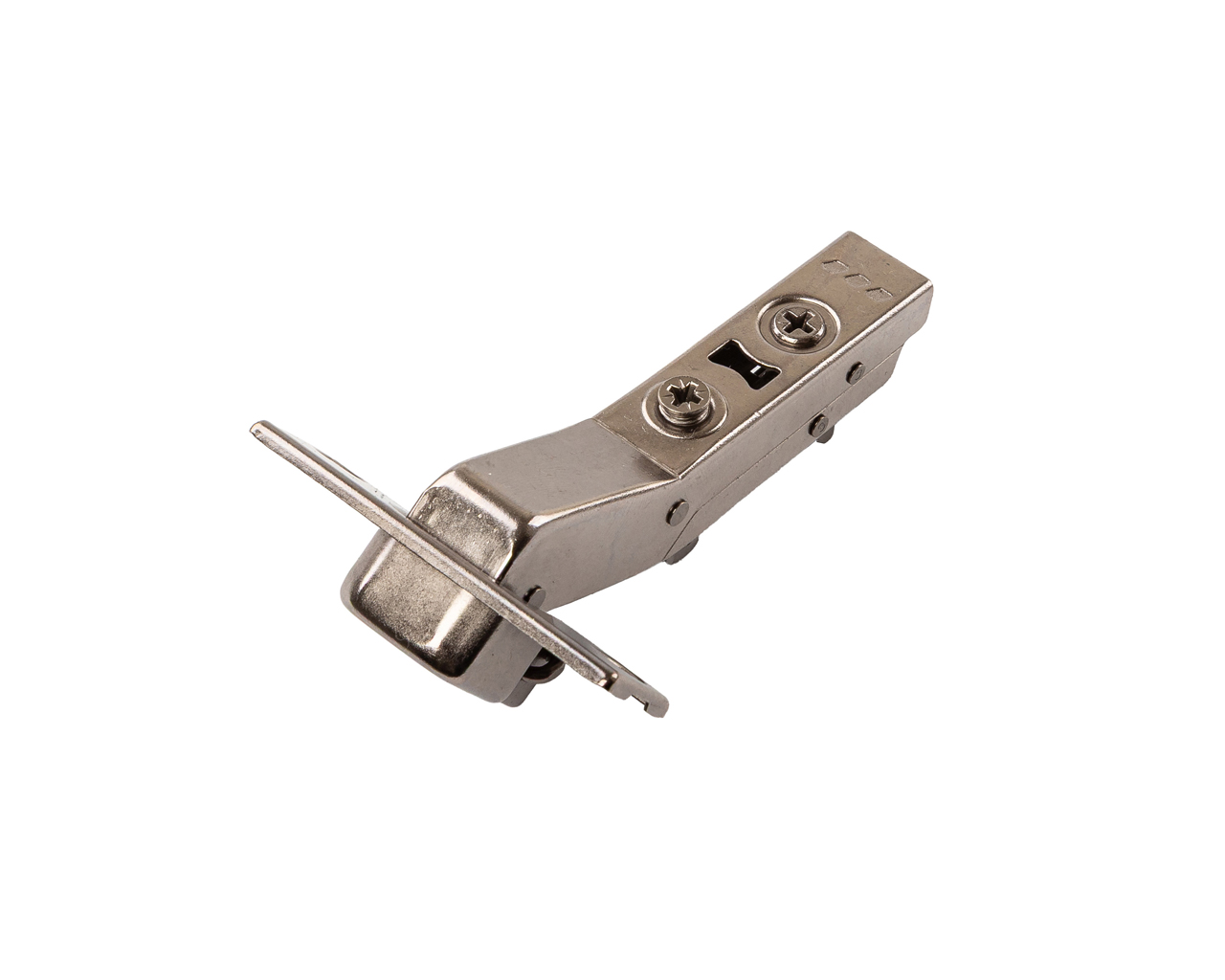 Петля для Угловых +45 дверей Alphalux Clip-On, Soft-Close, с евровинтами 6,3*10 мм в чашке, угол открывания 100°, 52 мм, чашка 35 мм, титан. Рис. 3 Петля для Угловых +45 дверей Alphalux Clip-On, Soft-Close, с евровинтами 6,3*10 мм в чашке, угол открывания 100°, 52 мм, чашка 35 мм, титан. Рис. 3
