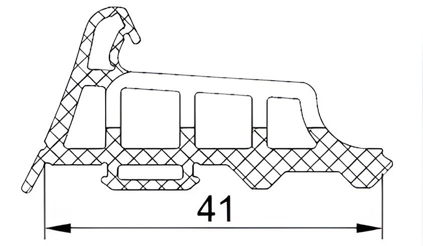 Уплотнитель средний  оконный, 30 м, EPDM, черный
