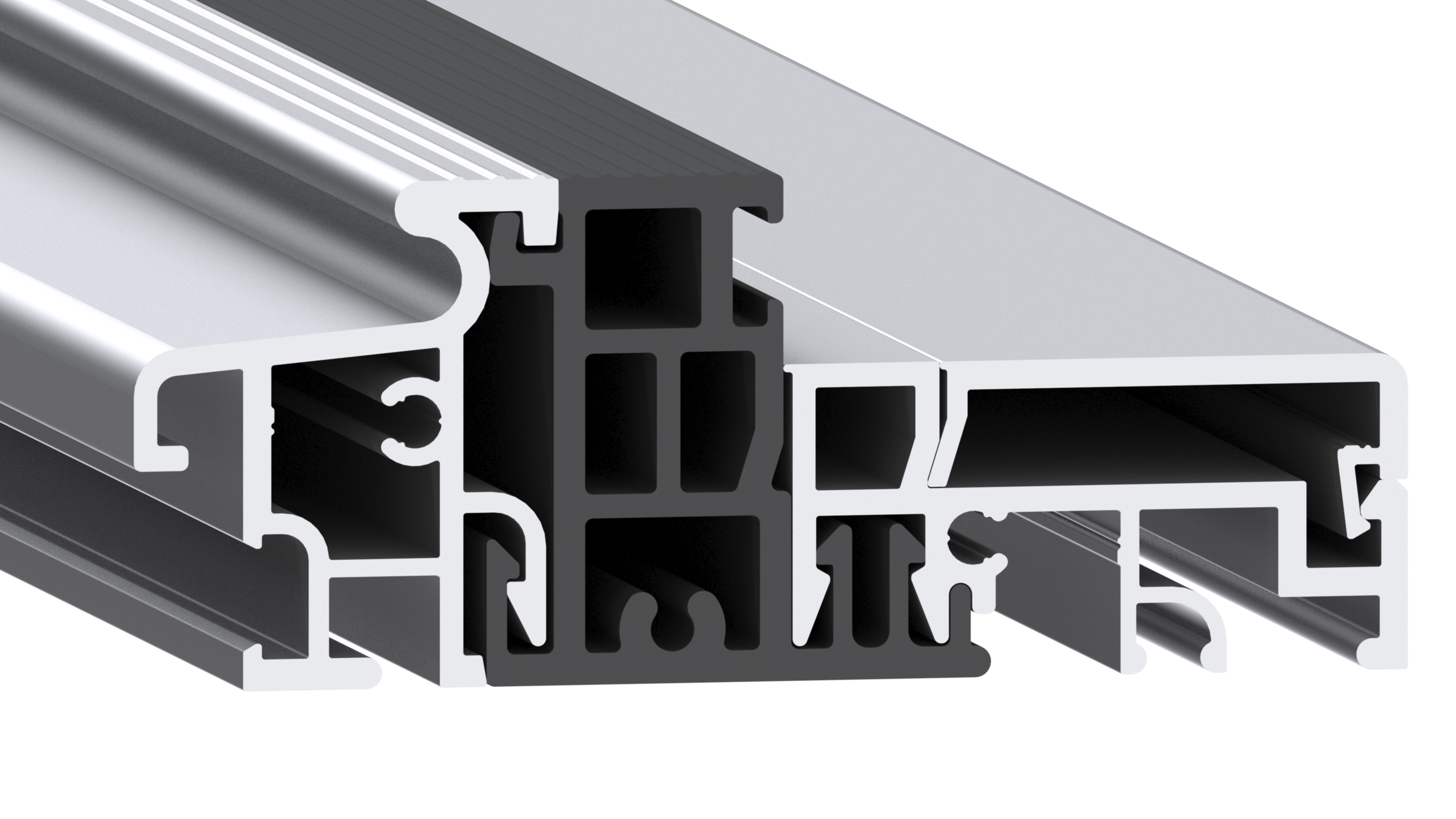 Профиль-порог АЛЮСТАРТ, с термовставкой, алюминий анодированный, серебристый. Рис. 2
