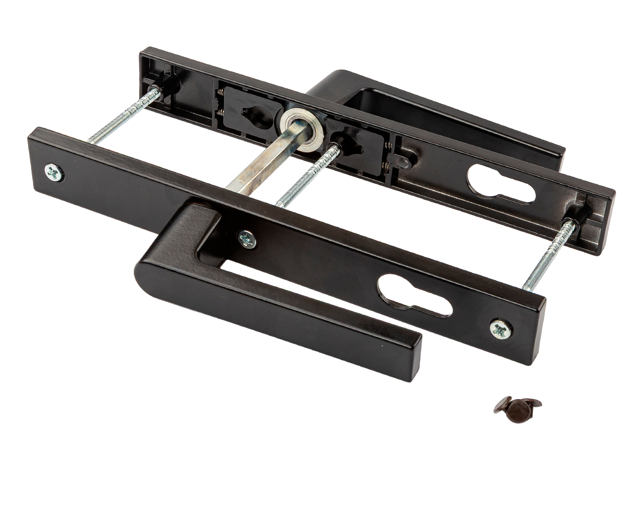 Гарнитур нажимной подпружиненный 32/92 (3 винта), черный RAL9005Matt. Рис. 2