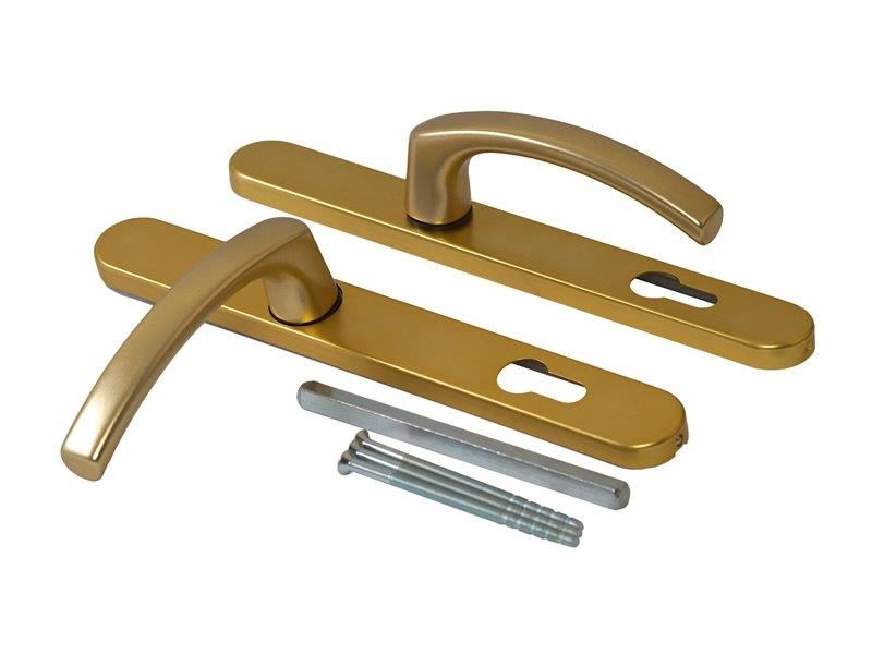 Гарнитур нажимной FKS подпруж. со сплошной накладкой 30/92 с закрытыми винтами , Золото матовое. Рис. 1