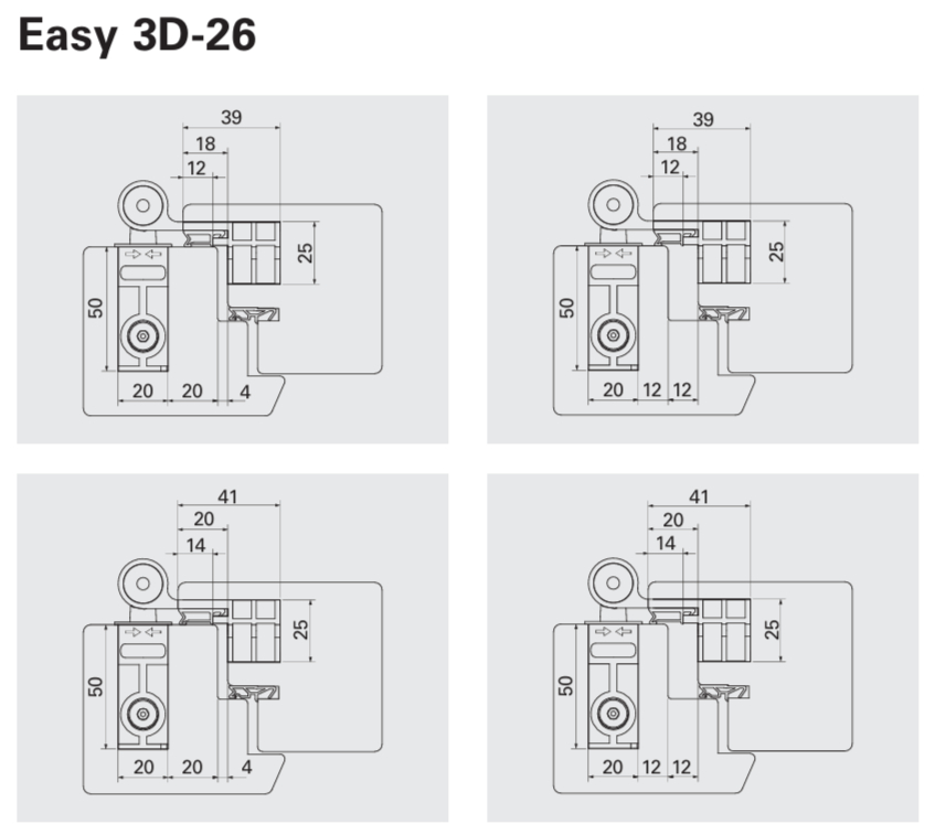 Петля врезная для деревянных дверей весом до 160 кг, 3D, сталь, цвет хромированный матовый. Рис. 3
