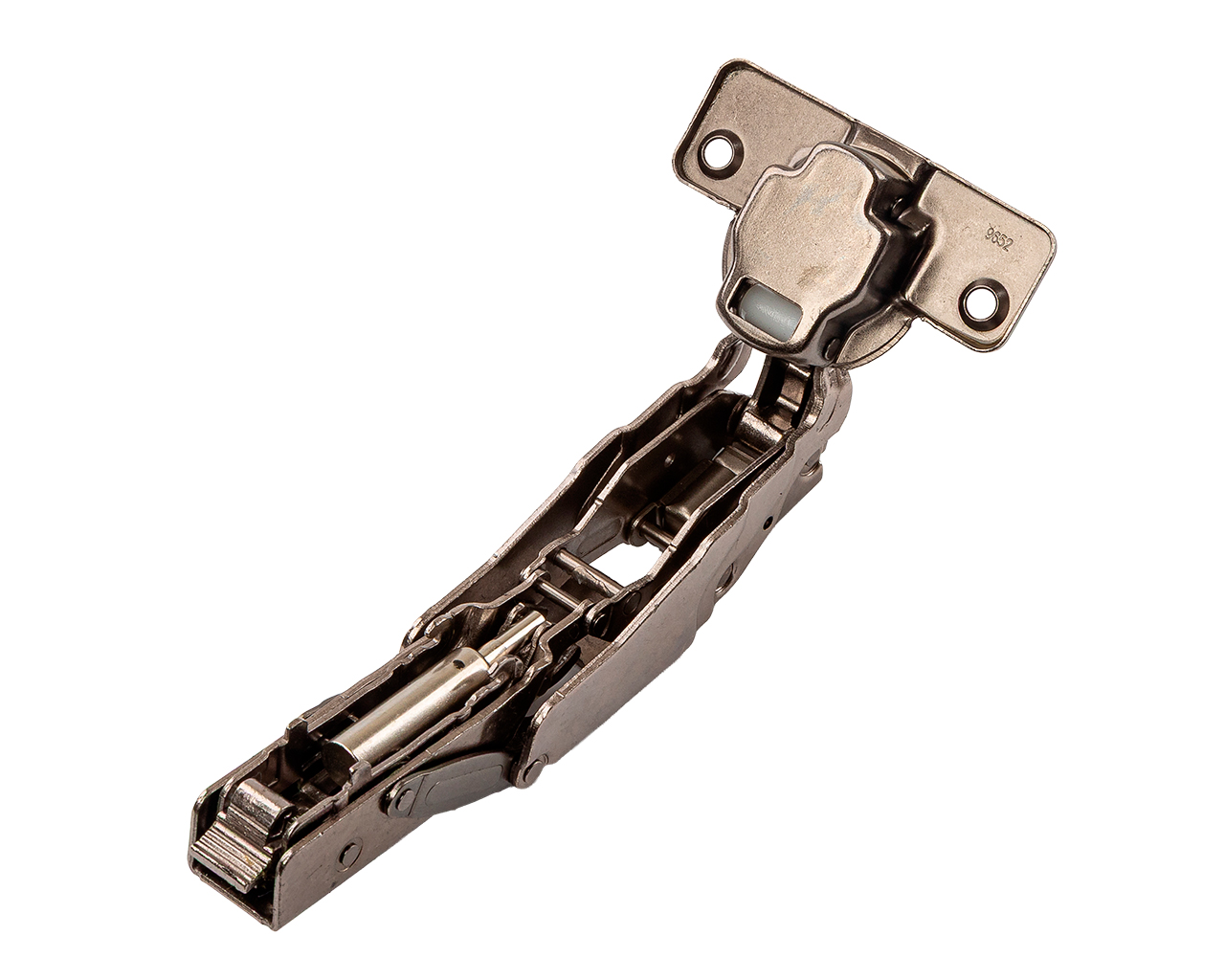 Петля для накладных дверей Alphalux Titan Clip-On, Soft-Close, угол открывания 155°, 52 мм, чашка 35 мм, титан. Рис. 2