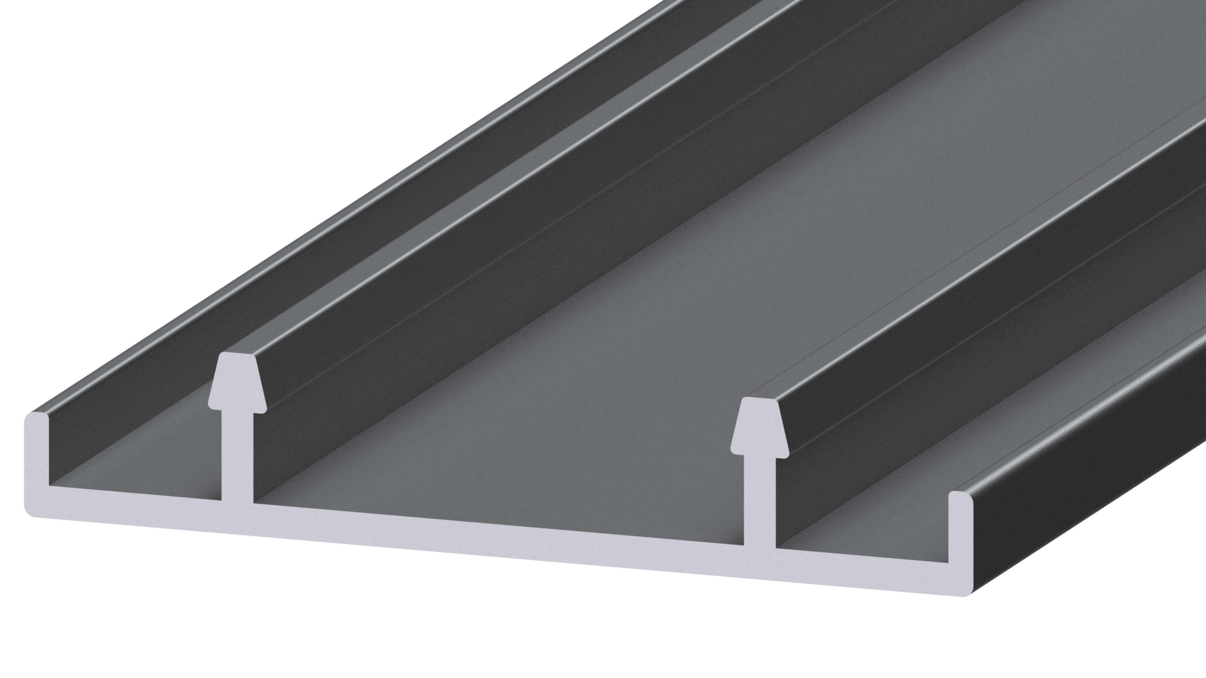 Профиль кромка дверного полотна, алюминий, L=6100 мм, черный