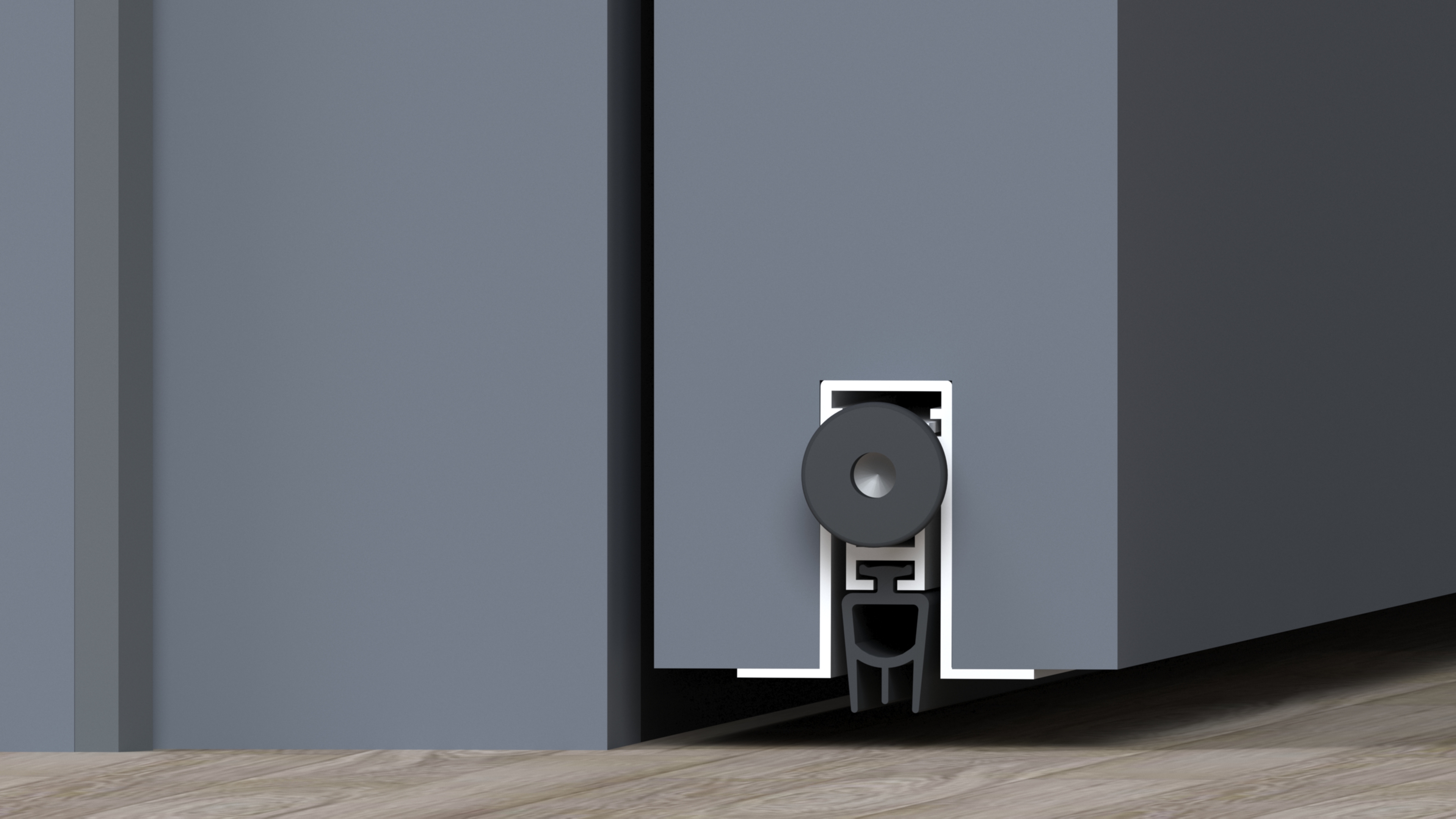 Автоматический дверной умный порог, длина 820 мм, в паз 12x27х7,5 мм. Рис. 2