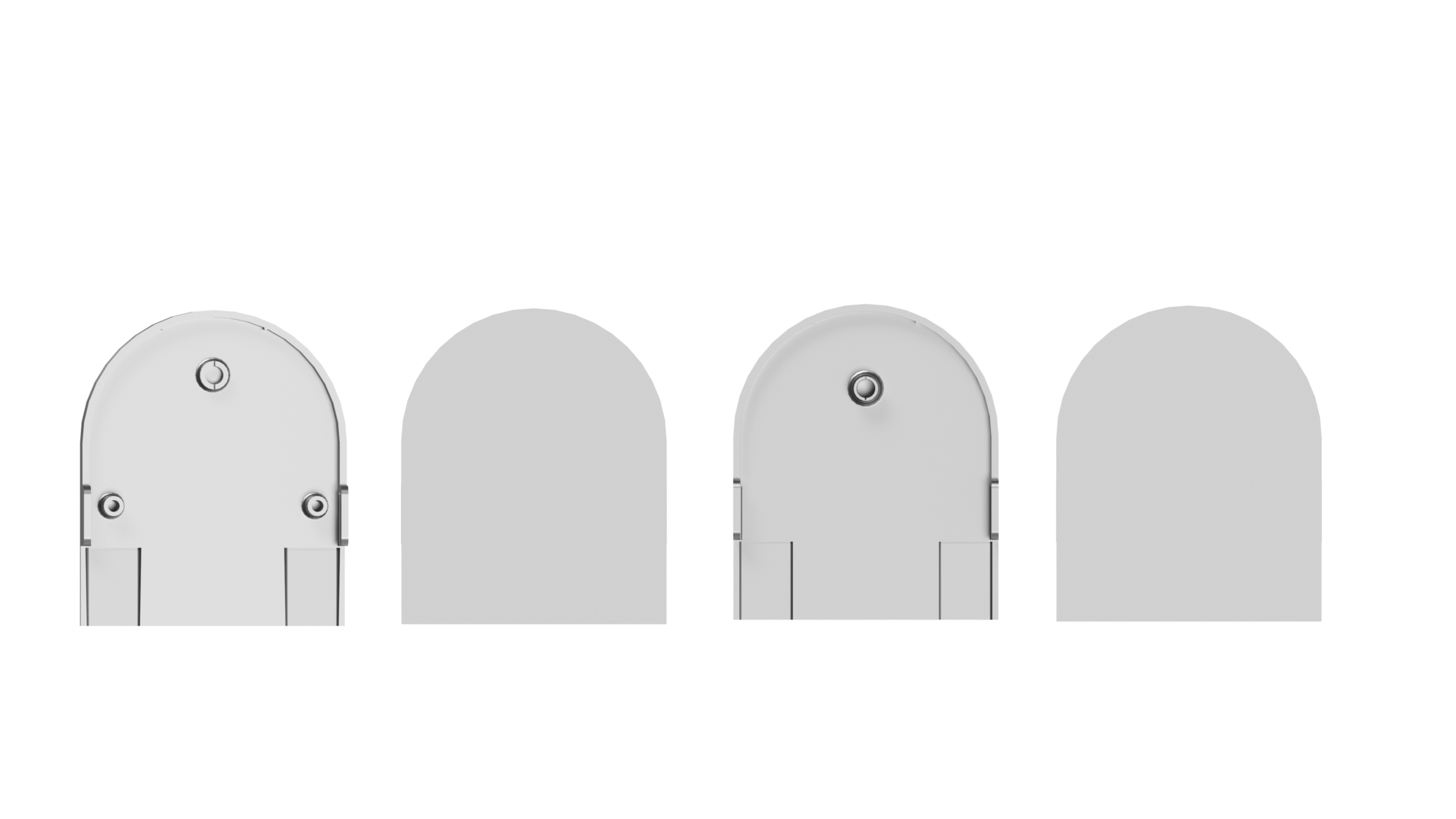 Комплект из 4 шт декоративных накладок ELEMENTIS для скрытых петель ELM3000,пластик, металлик. Рис. 1