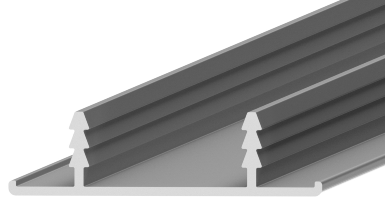 Профиль кромка дверного полотна, алюминий, L=6100 мм, серебро. Рис. 1