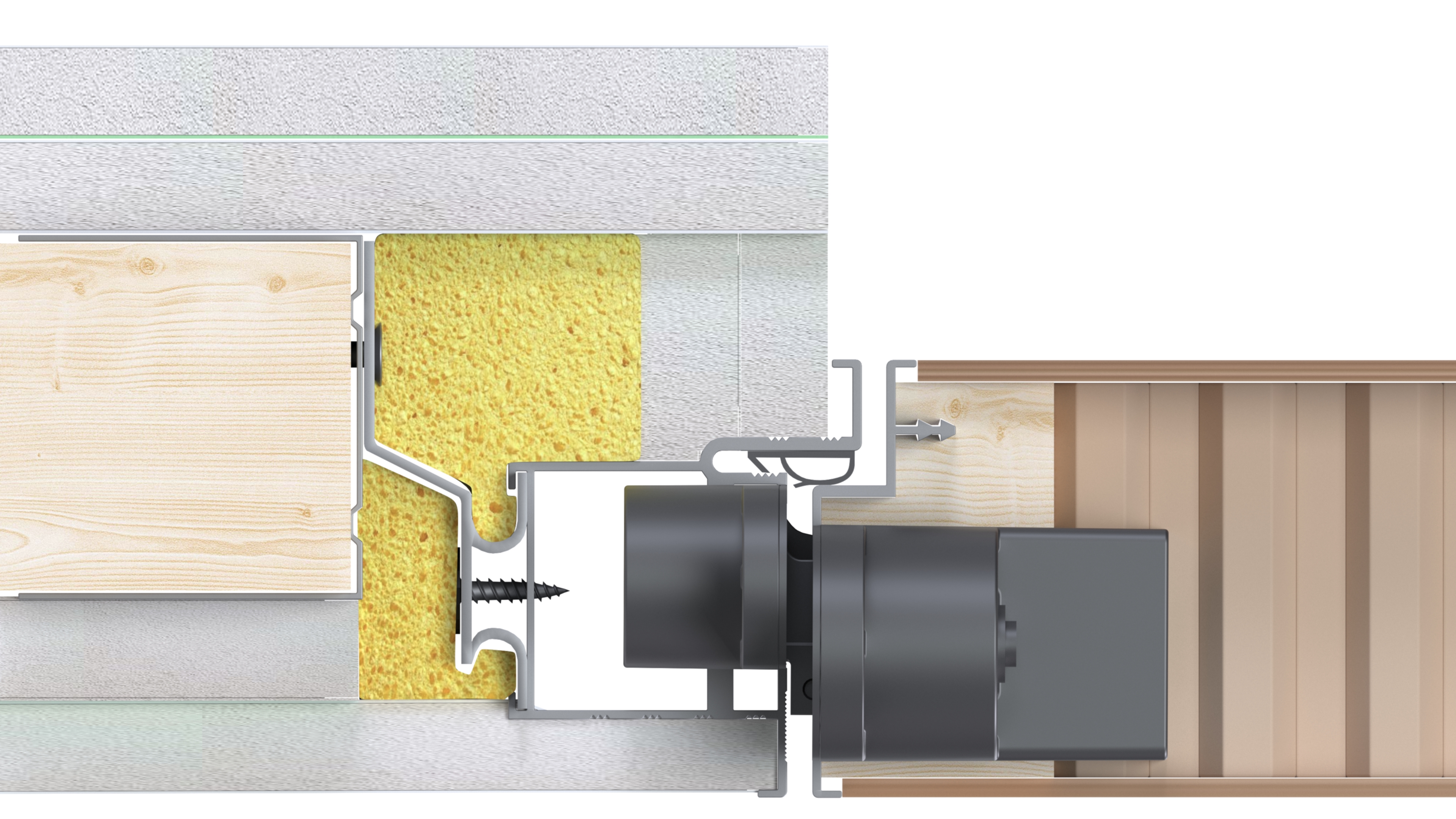 Профиль дверной коробки, алюминий, L=6100 мм, анодированный серебрянный. Рис. 2