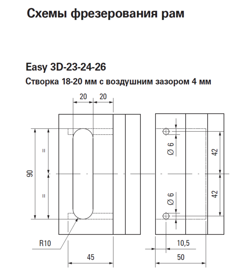 Фрезерная вставка к шаблону для рамной части врезных петель