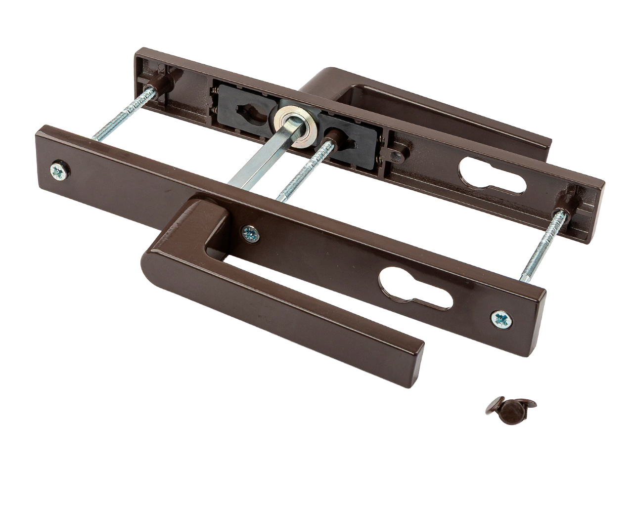 Гарнитур нажимной подпружиненный 32/92 (3 винта), корич. RAL8019. Рис. 2