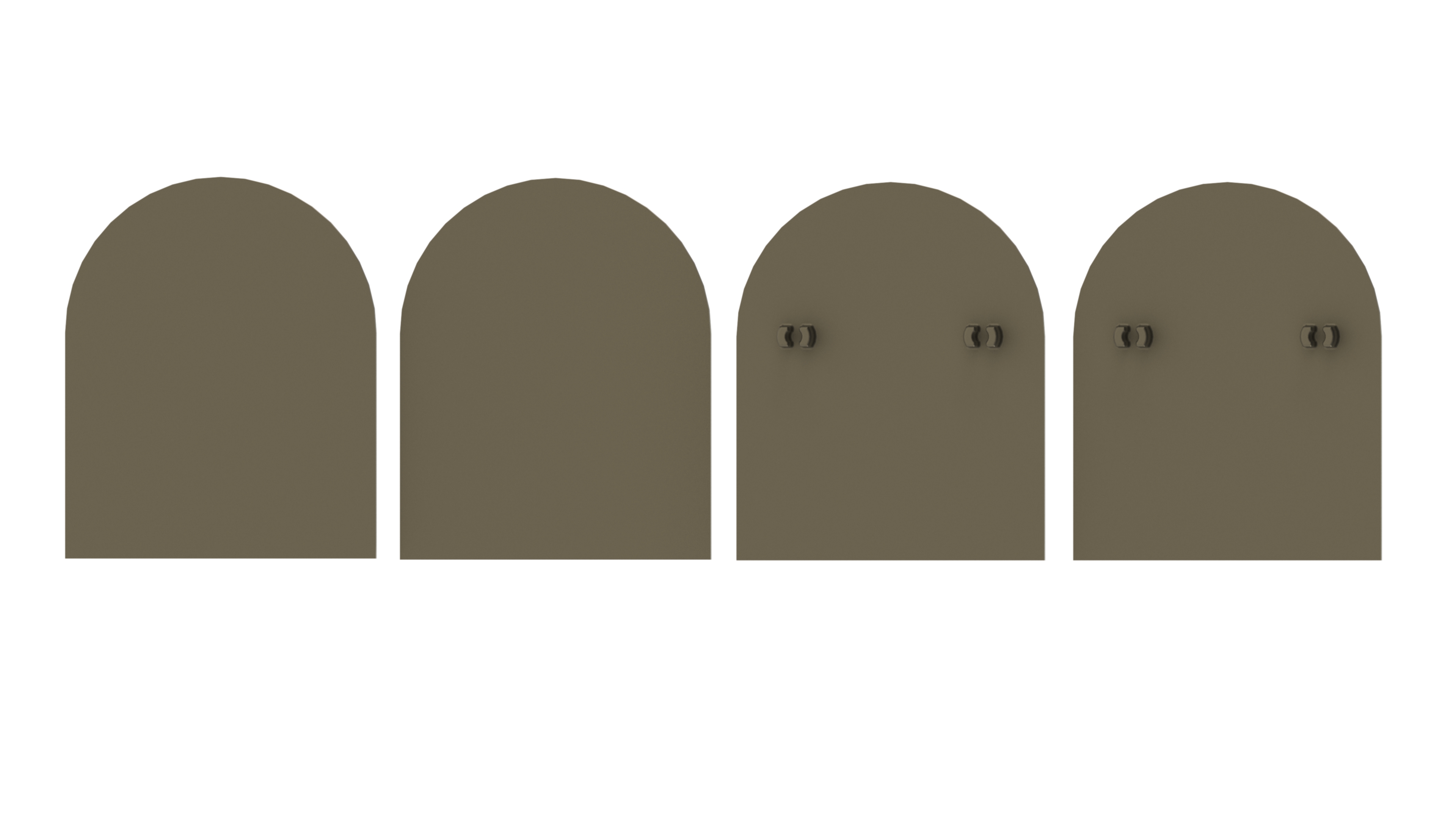 Комплект из 4 шт декоративных накладок ELEMENTIS для скрытых петель ELM5000,пластик, античная бронза. Рис. 1