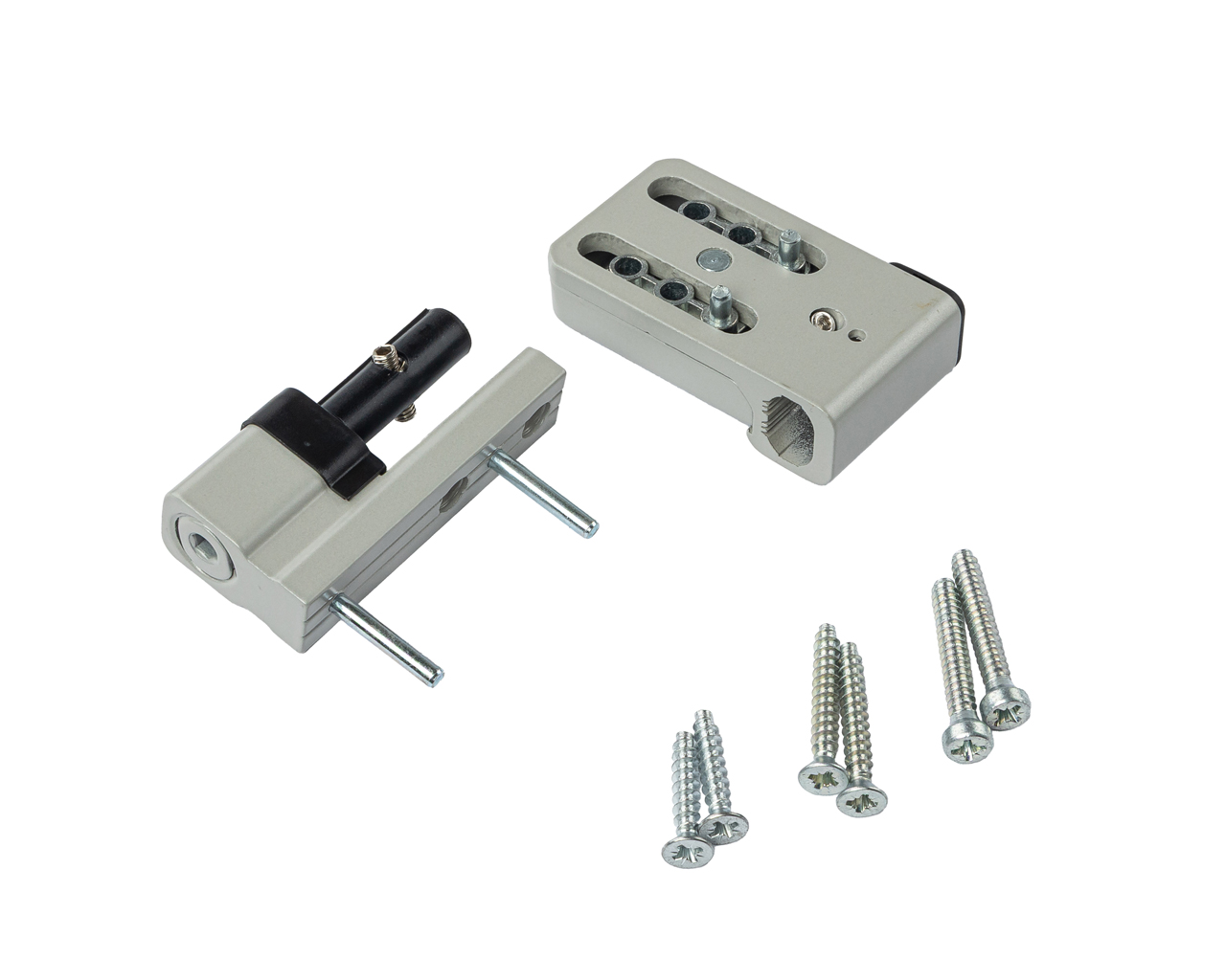 Петля дверная Elementis K-S (15-20 мм), на 100кг., серый RAL9006 (зашлушки чёрн.). Рис. 2