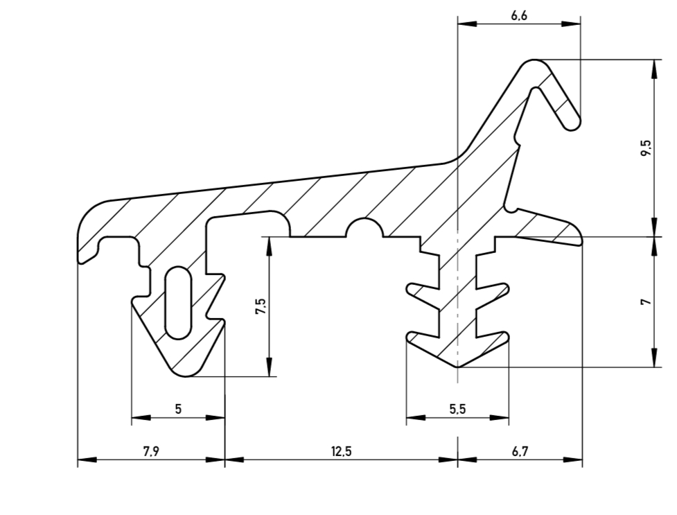 Уплотнитель для деревянных евроокон DEVENTER, ТЭП, черный RAL 9004. Рис. 2 Уплотнитель для деревянных евроокон DEVENTER, ТЭП, черный RAL 9004. Рис. 2