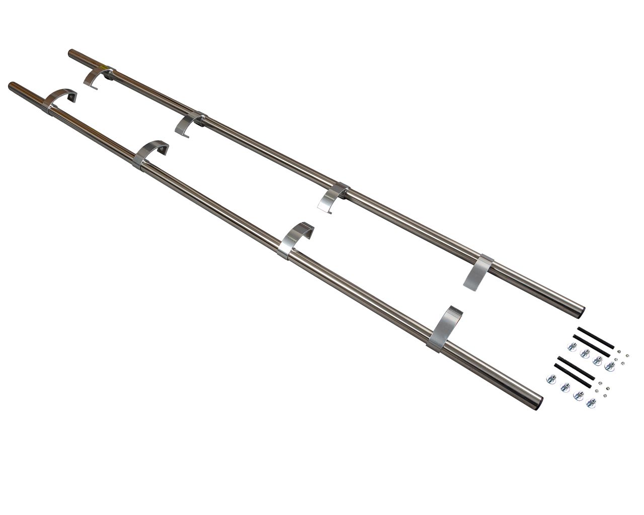 Ручка двустор., полиров. нерж. сталь, L=1800, 4 кроншт. хром краш.. Рис. 1