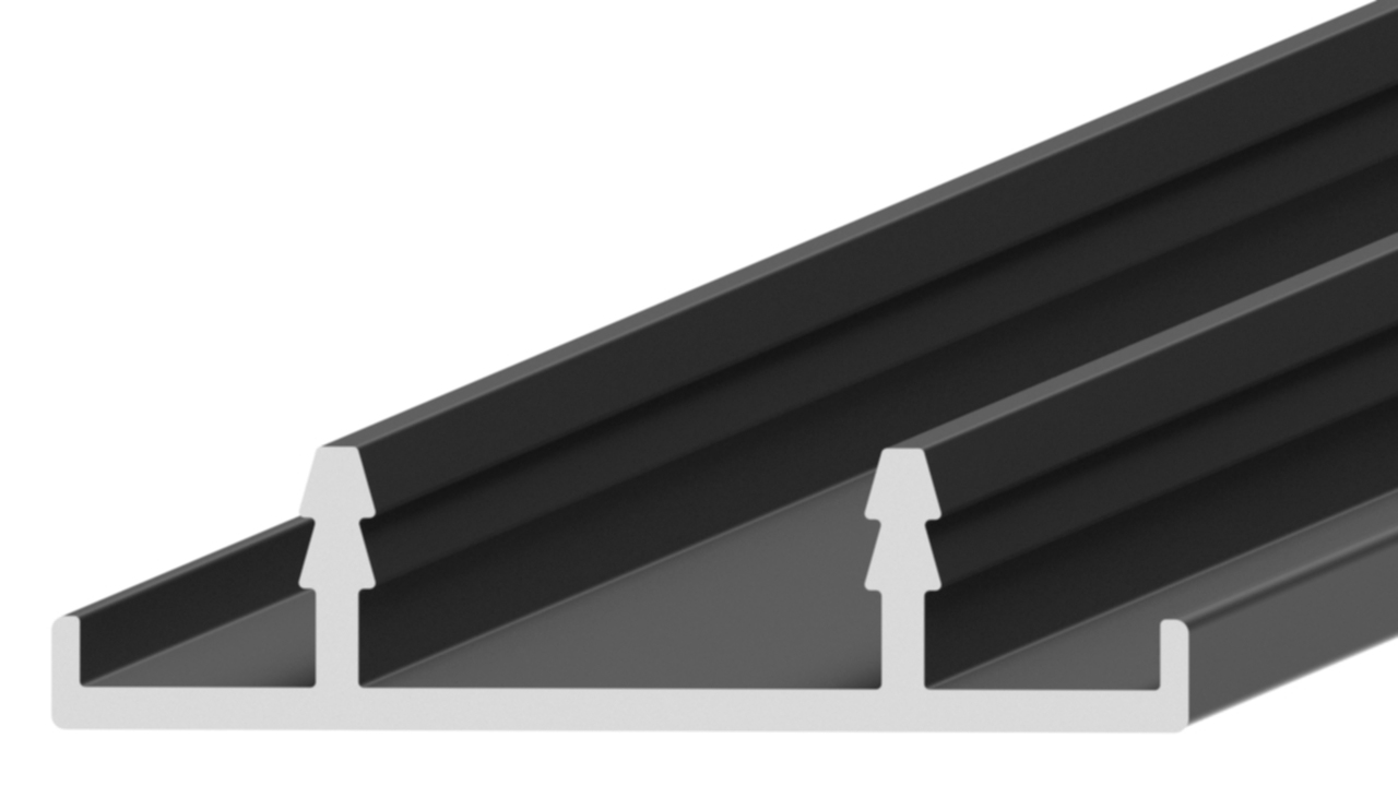 Профиль кромка 402 дверного полотна, алюминий, L=6100 мм, черный. Рис. 1