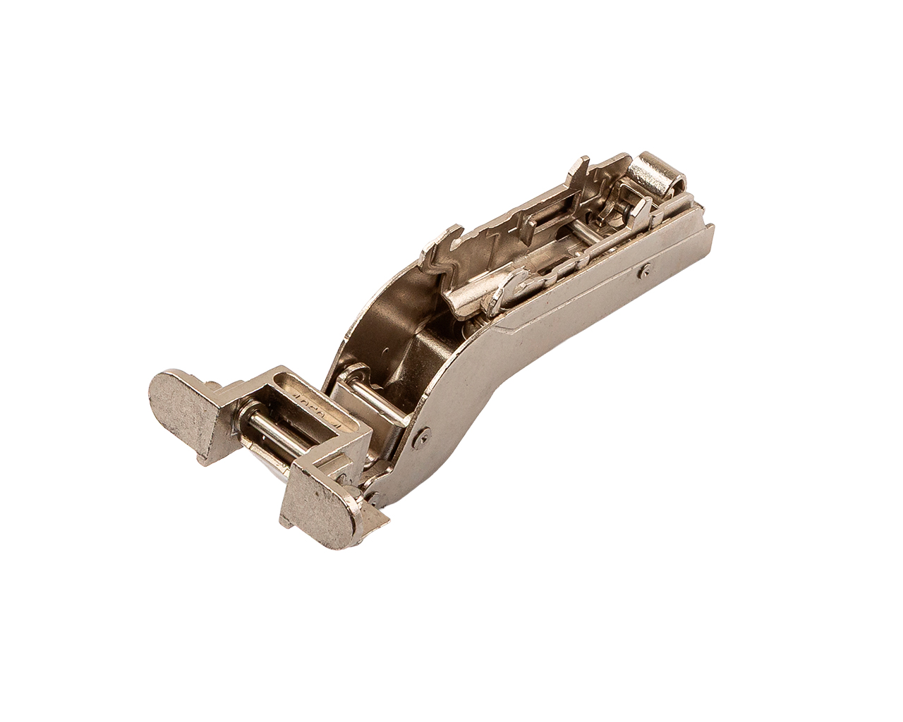 Петля для вкладных дверей с фасадом из алюминиевой рамки Alphalux Clip-On, без пружины, угол открывания 100°, чашка 35 мм, никель. Рис. 2