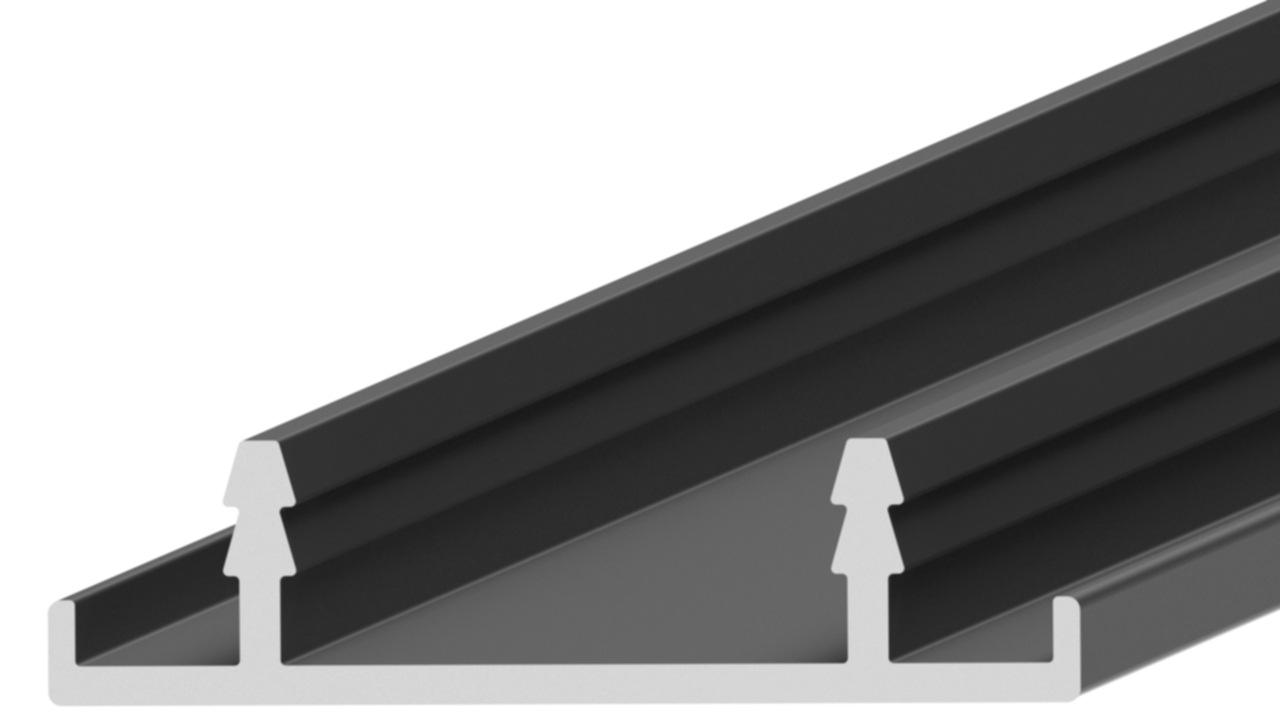 Профиль кромка дверного полотна, алюминий, L=6100 мм, черный