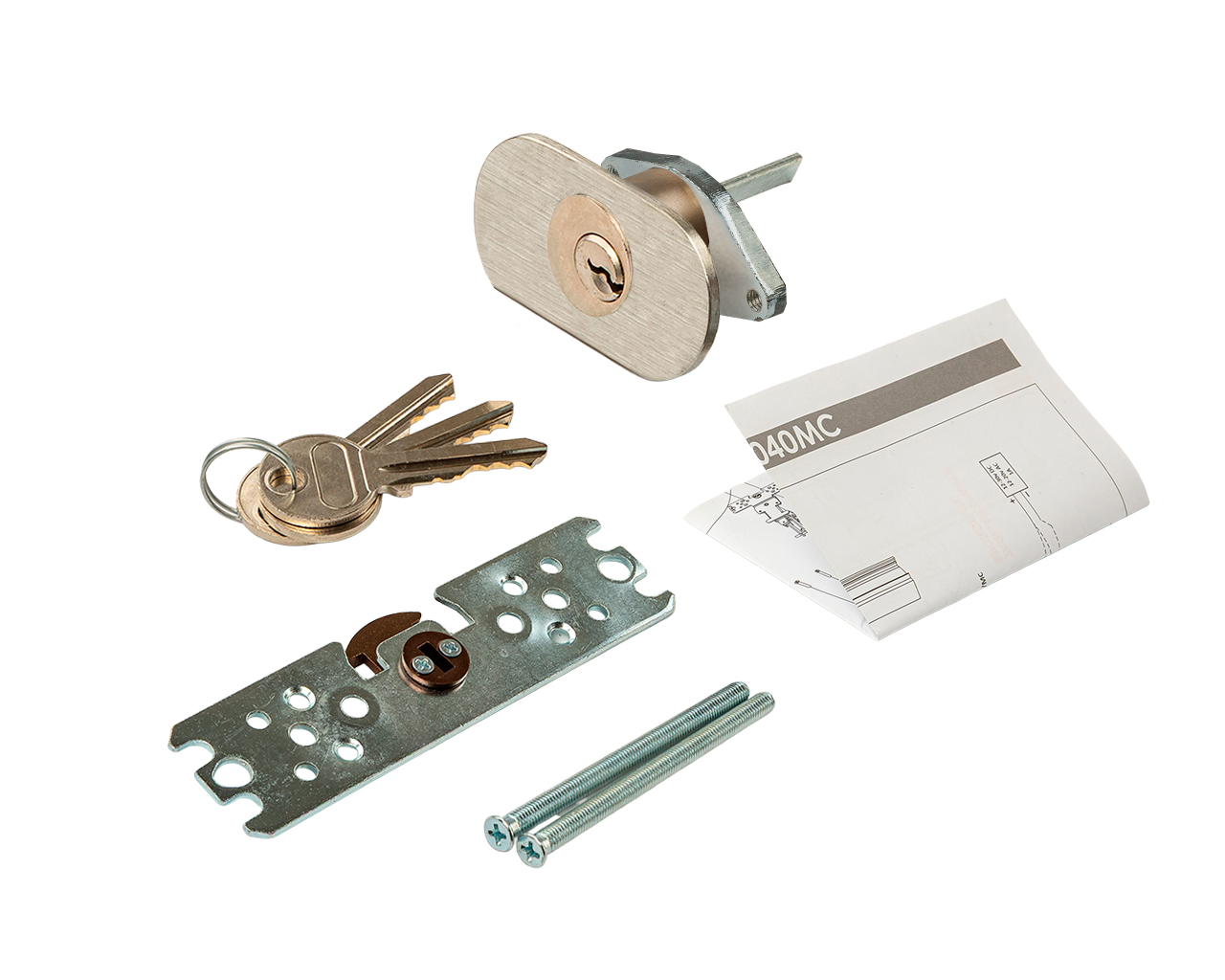 Профильный цилиндр для активной створки,  1 точка запирания, 1040. Рис. 1