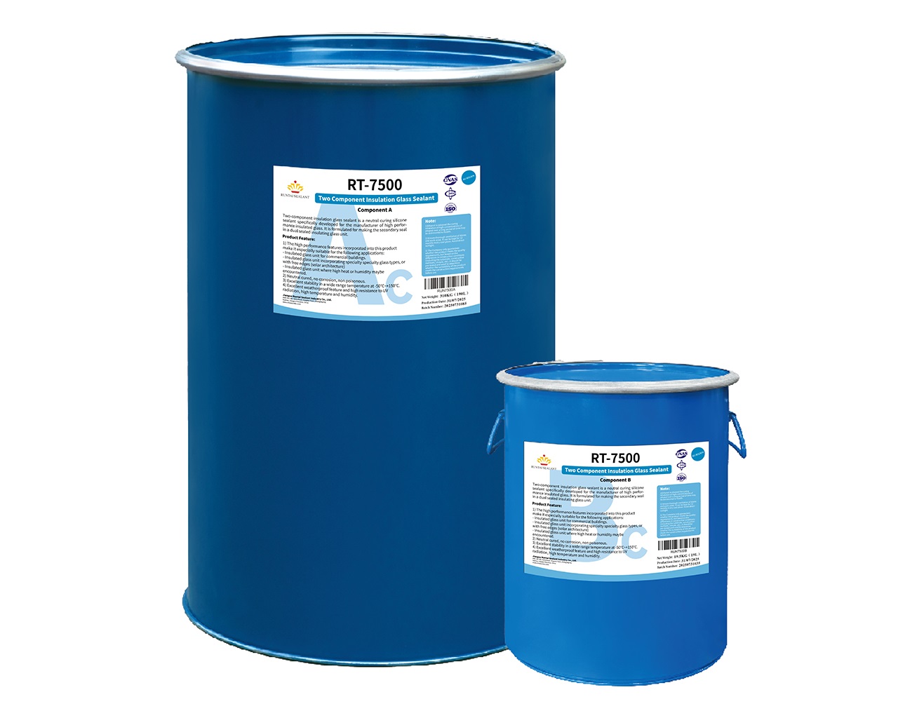 Силикон RT-7500 RUNTAI для стеклопакетов (А) 325 кг, белый. Рис. 1