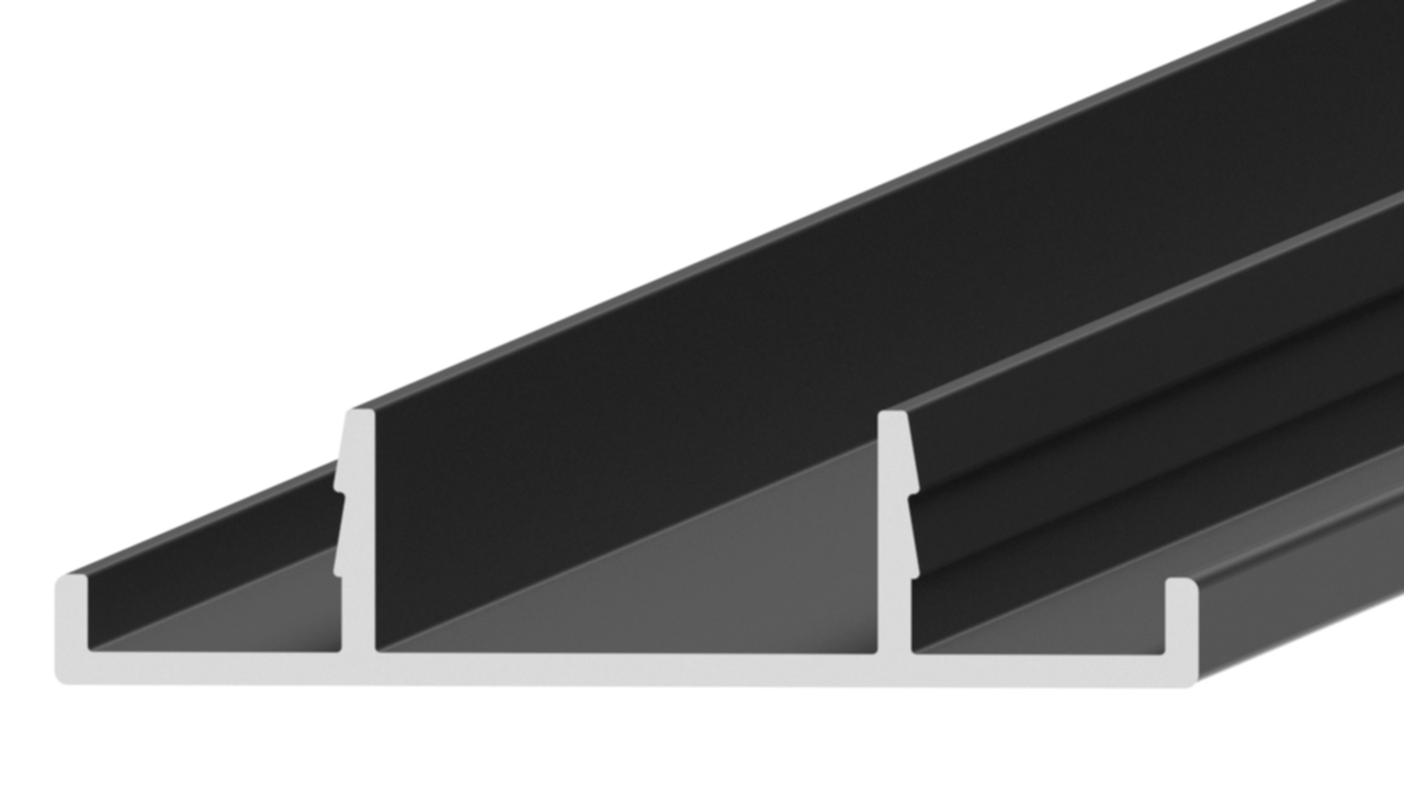 Профиль кромка дверного полотна, алюминий, L=6100 мм, черный. Рис. 1