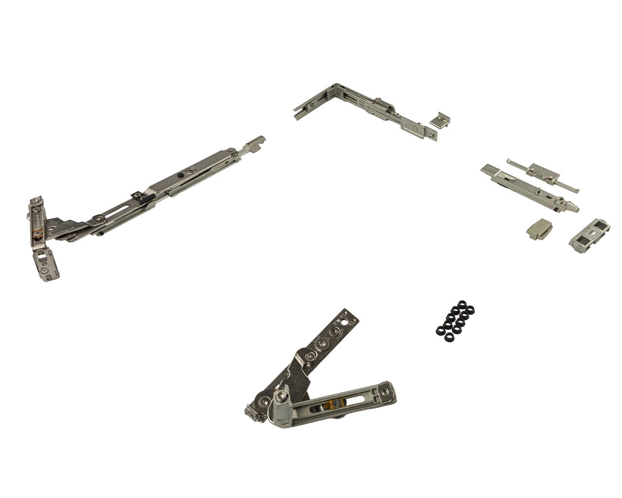 Комплект поворотно-откидной (скрытые петли + запорные элементы), 90°, 370-510 мм, V.01, левый, 80 кг. Рис. 2